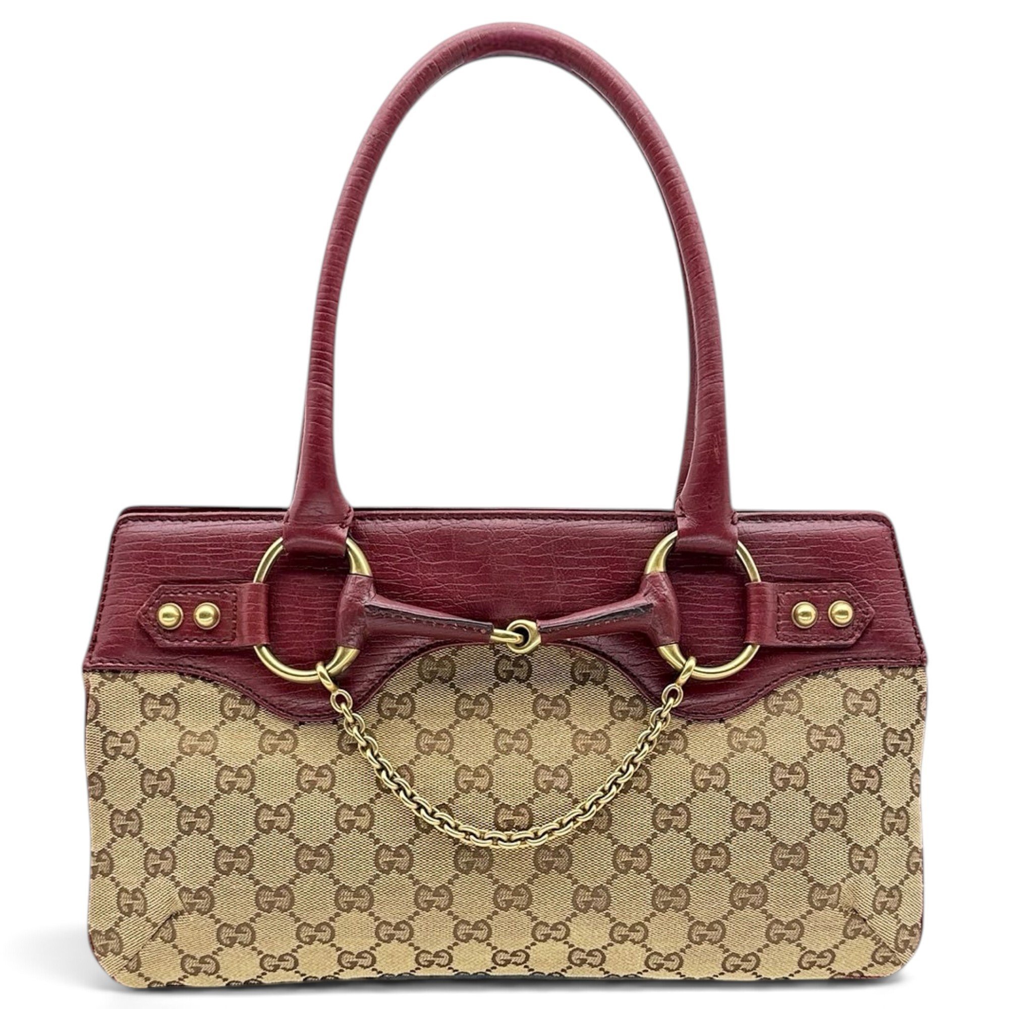 Horsebit Chain cloth handbag