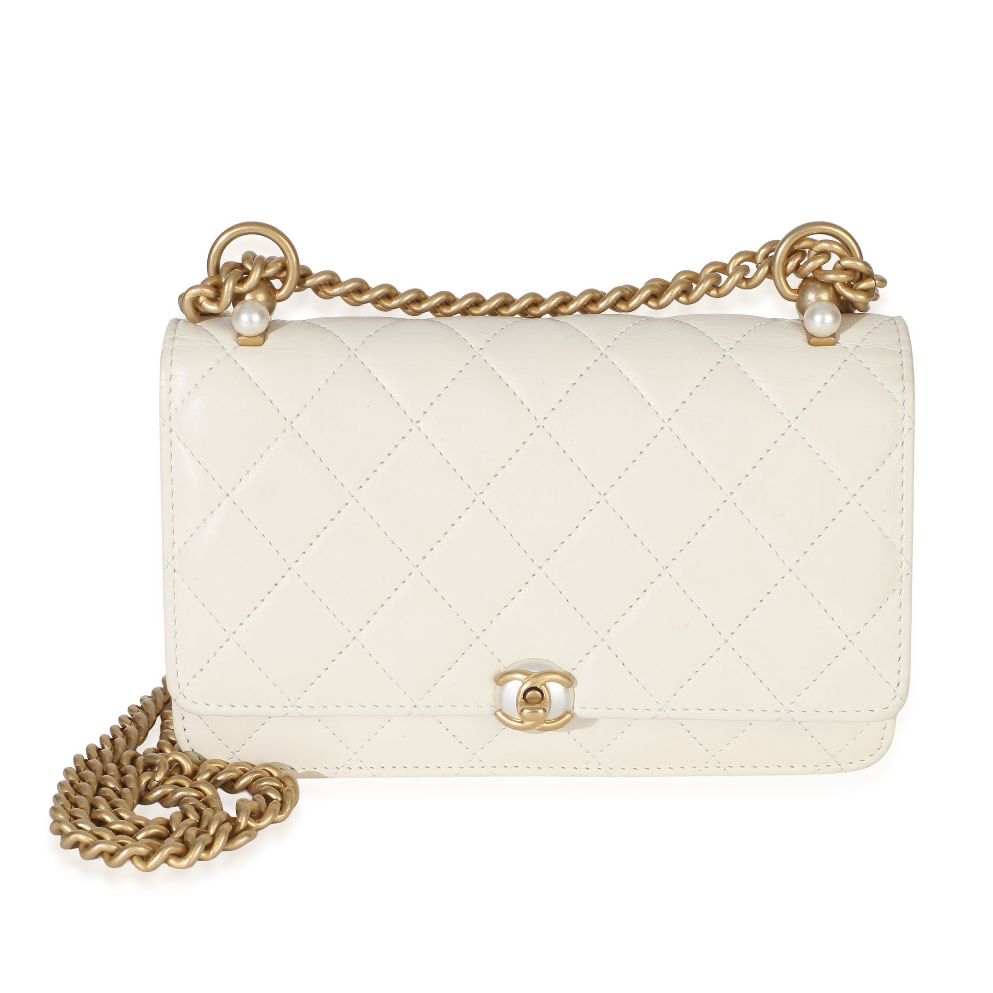 Wallet On Chain leather handbag
