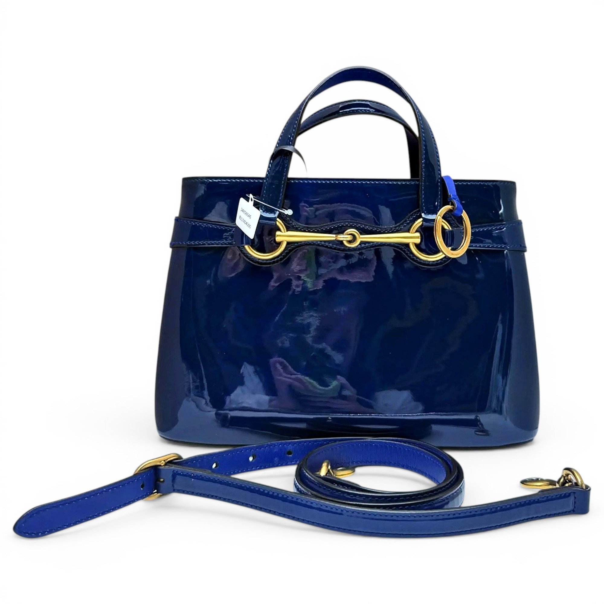 Patent leather handbag
