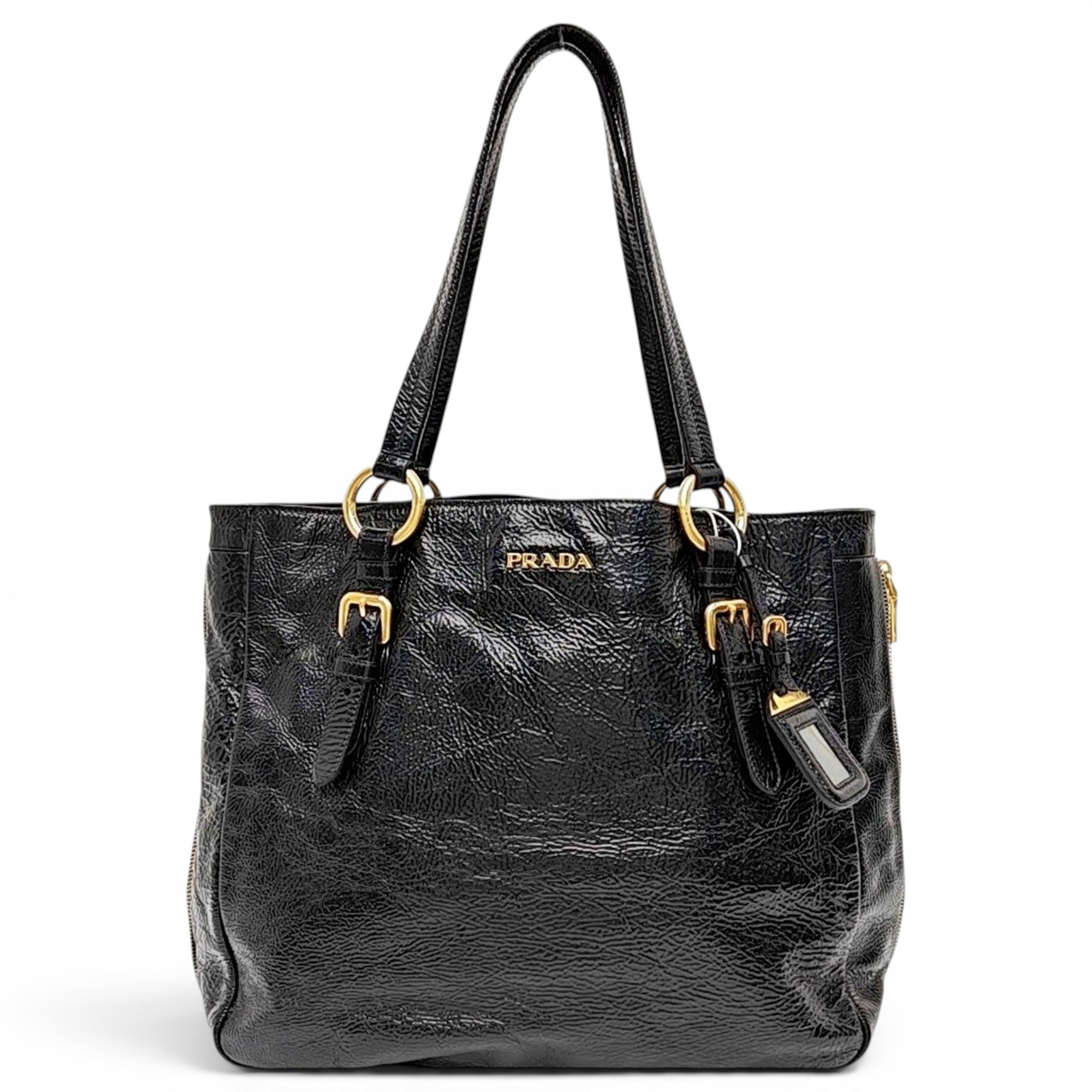 Patent leather handbag