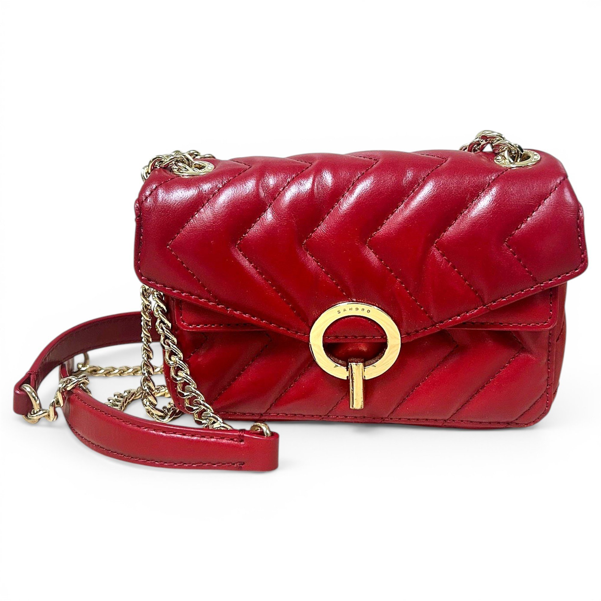 Sandro Yza leather crossbody bag