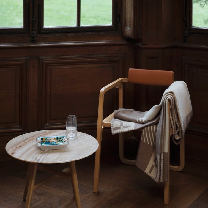 Beige Les Necessaires d'Hermès Satellite Coffee Table, Small Model