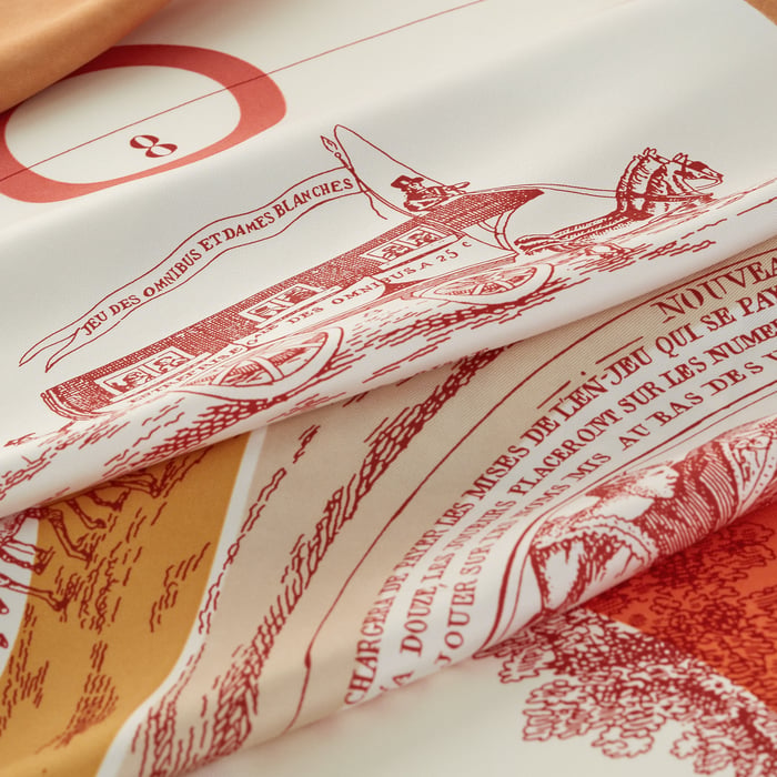 Jeu Des Omnibus Et Dames Blanches Au Tampon Scarf 140