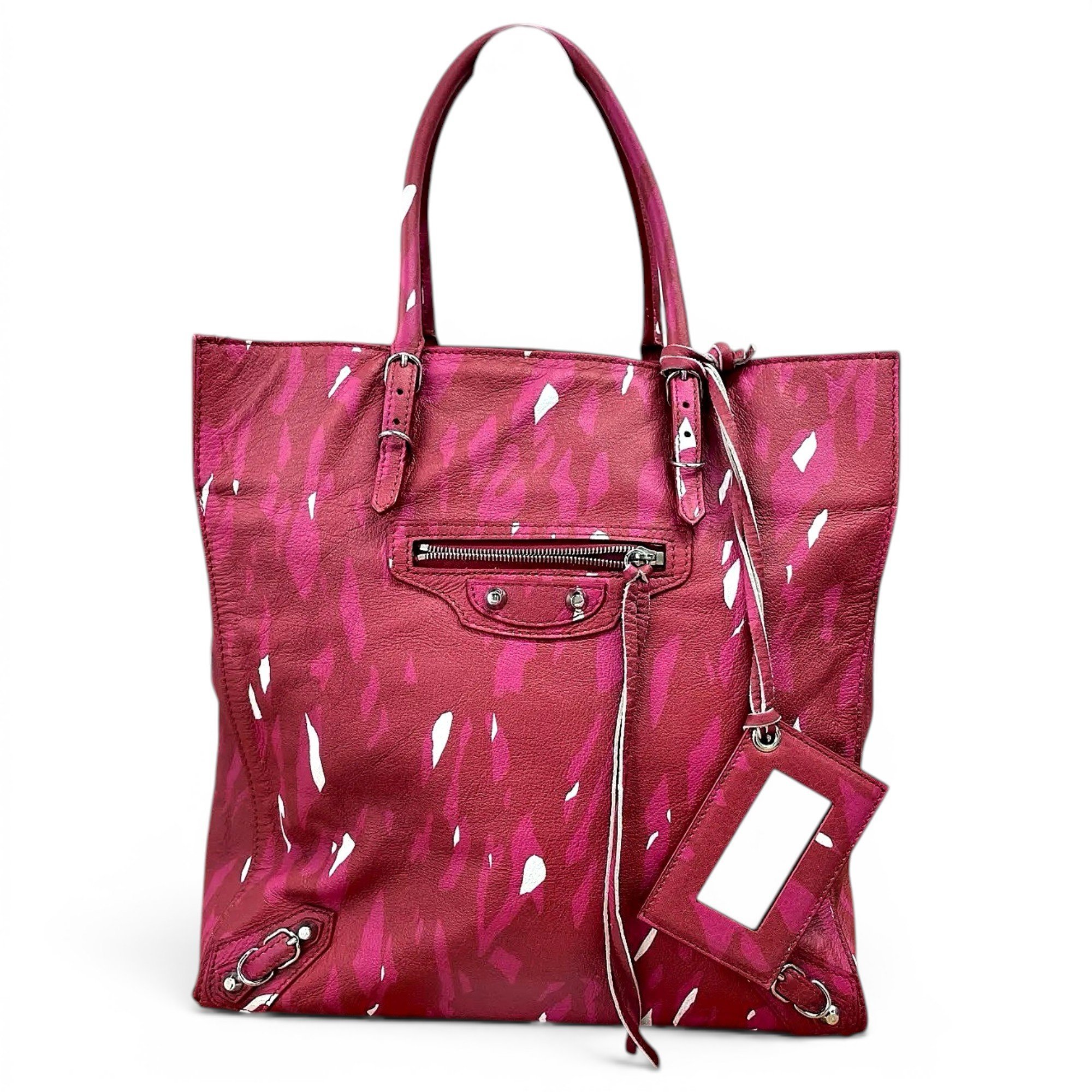 Papier leather handbag
