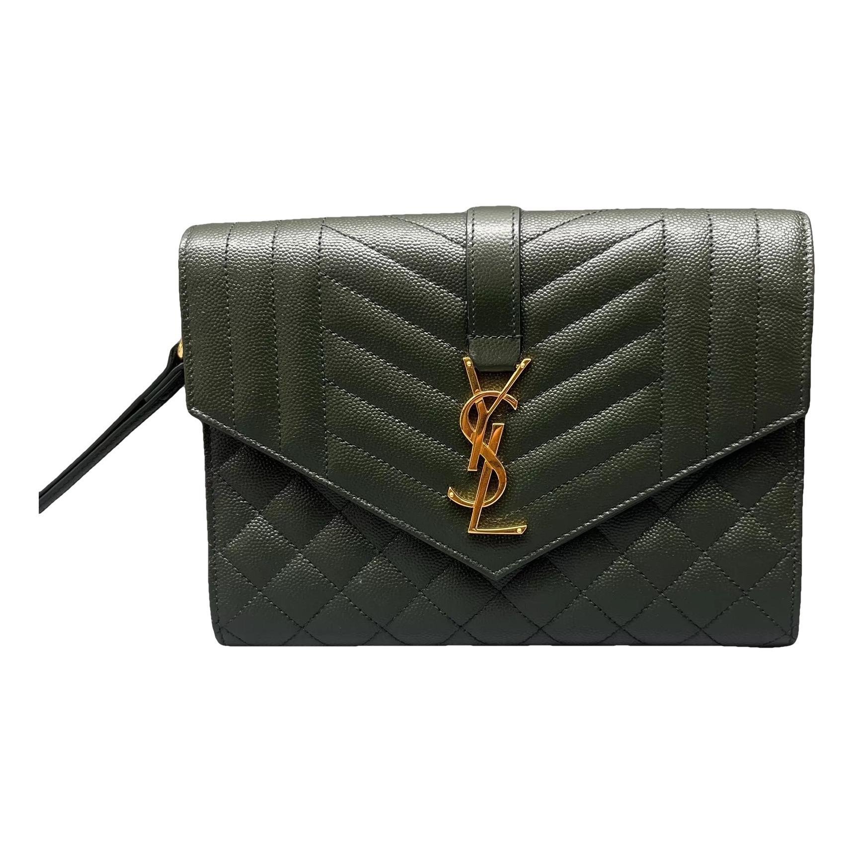 Envelope leather handbag