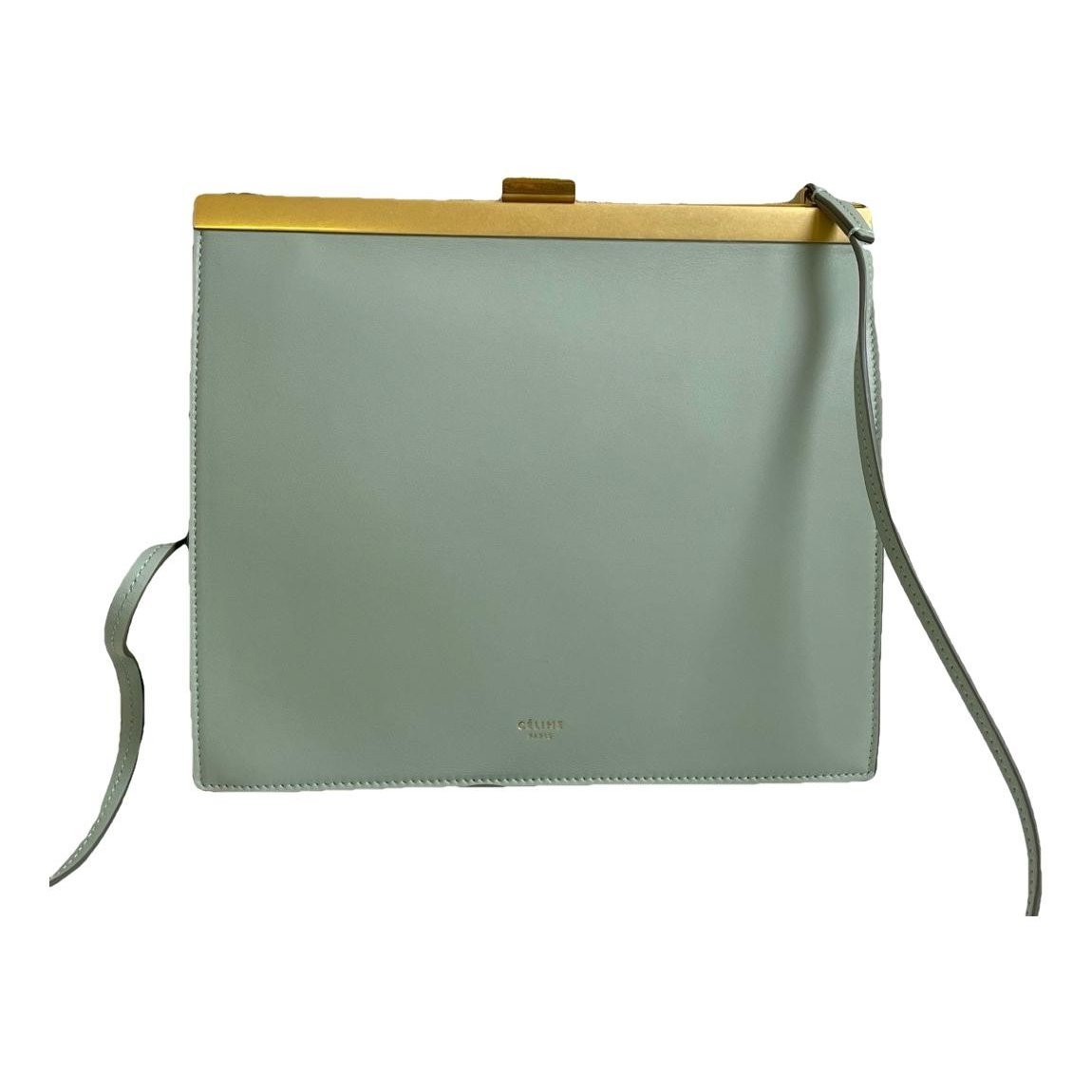 Clasp leather crossbody bag