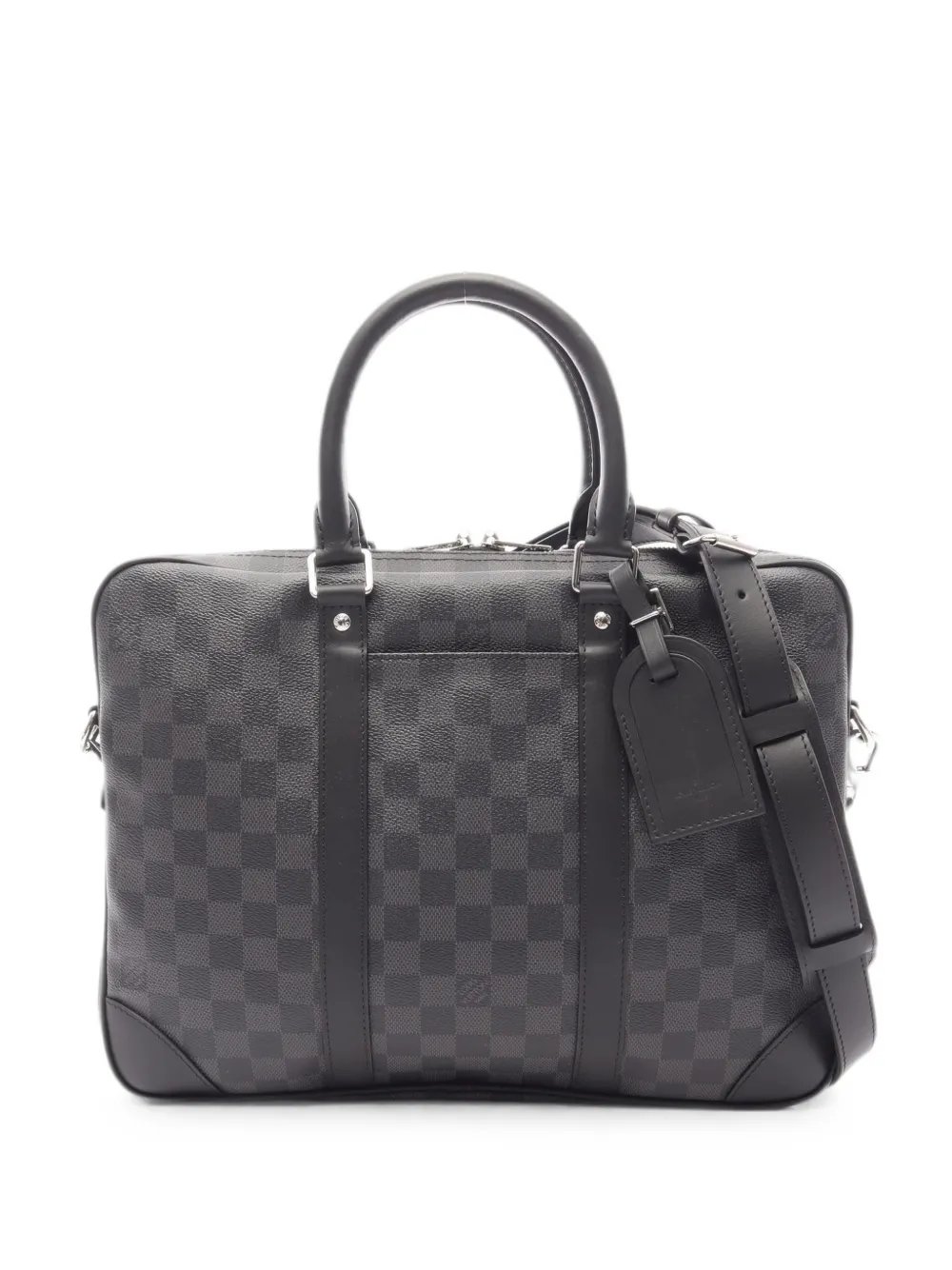 Damier-Graphite-pattern briefcase