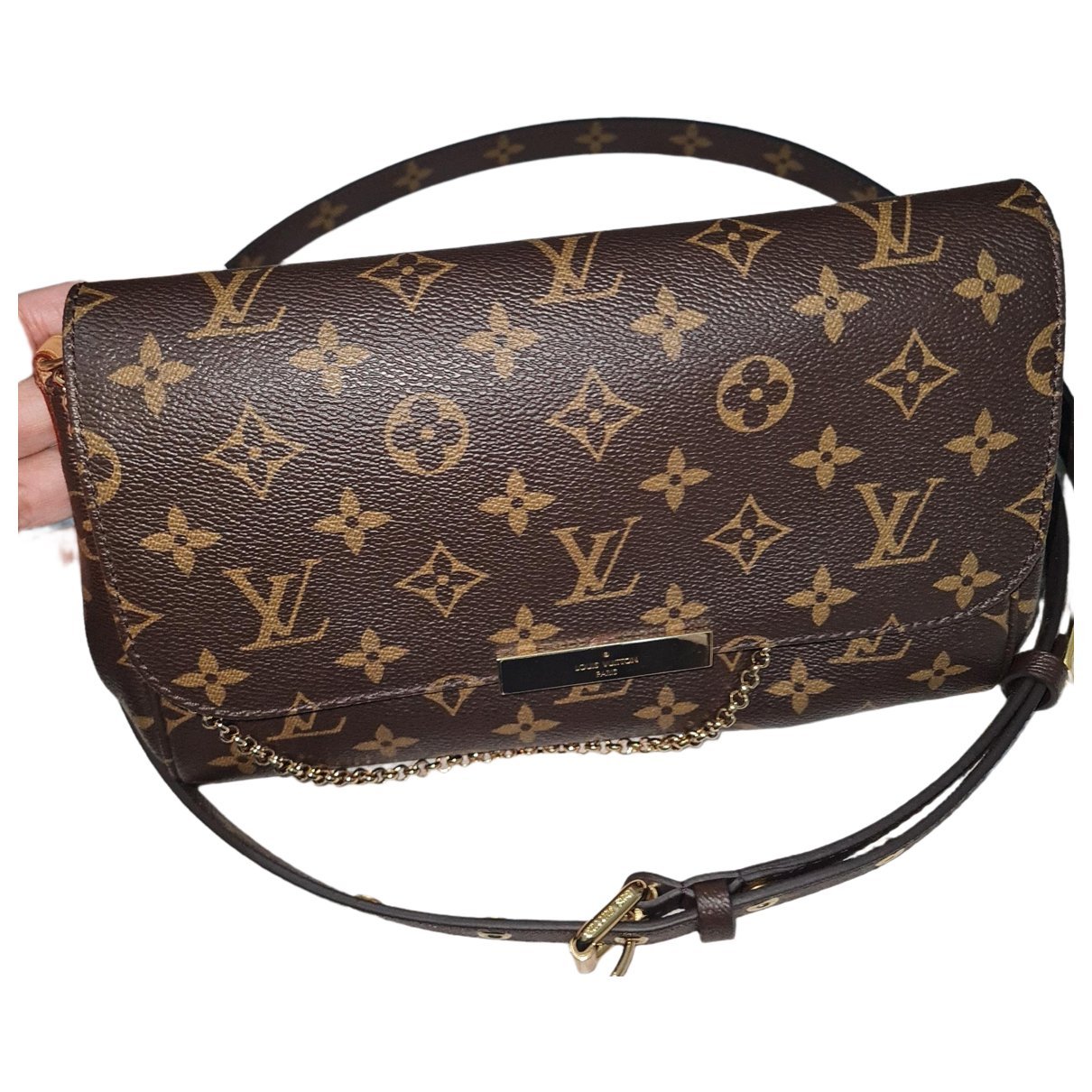 Leather clutch bag