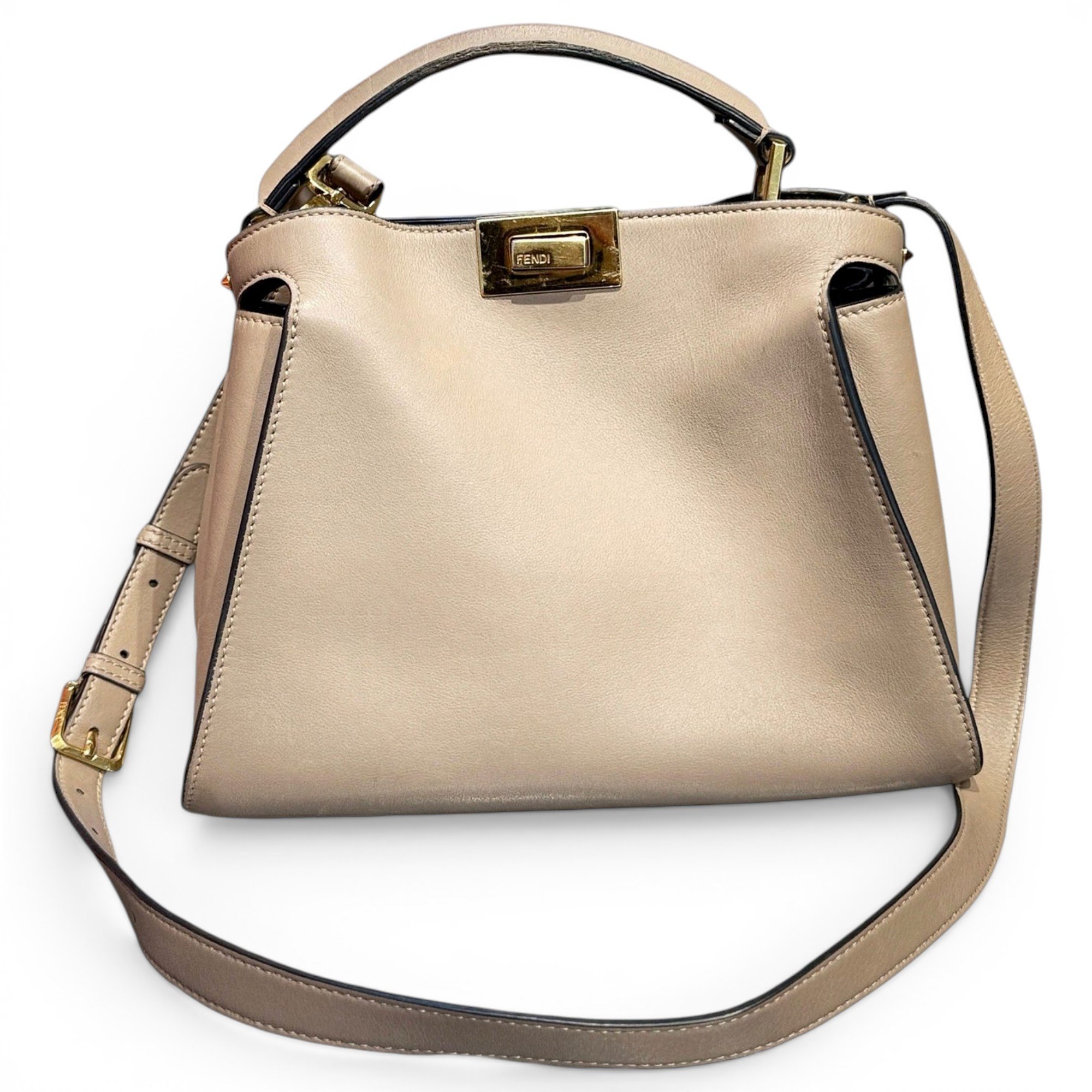 Peekaboo leather handbag