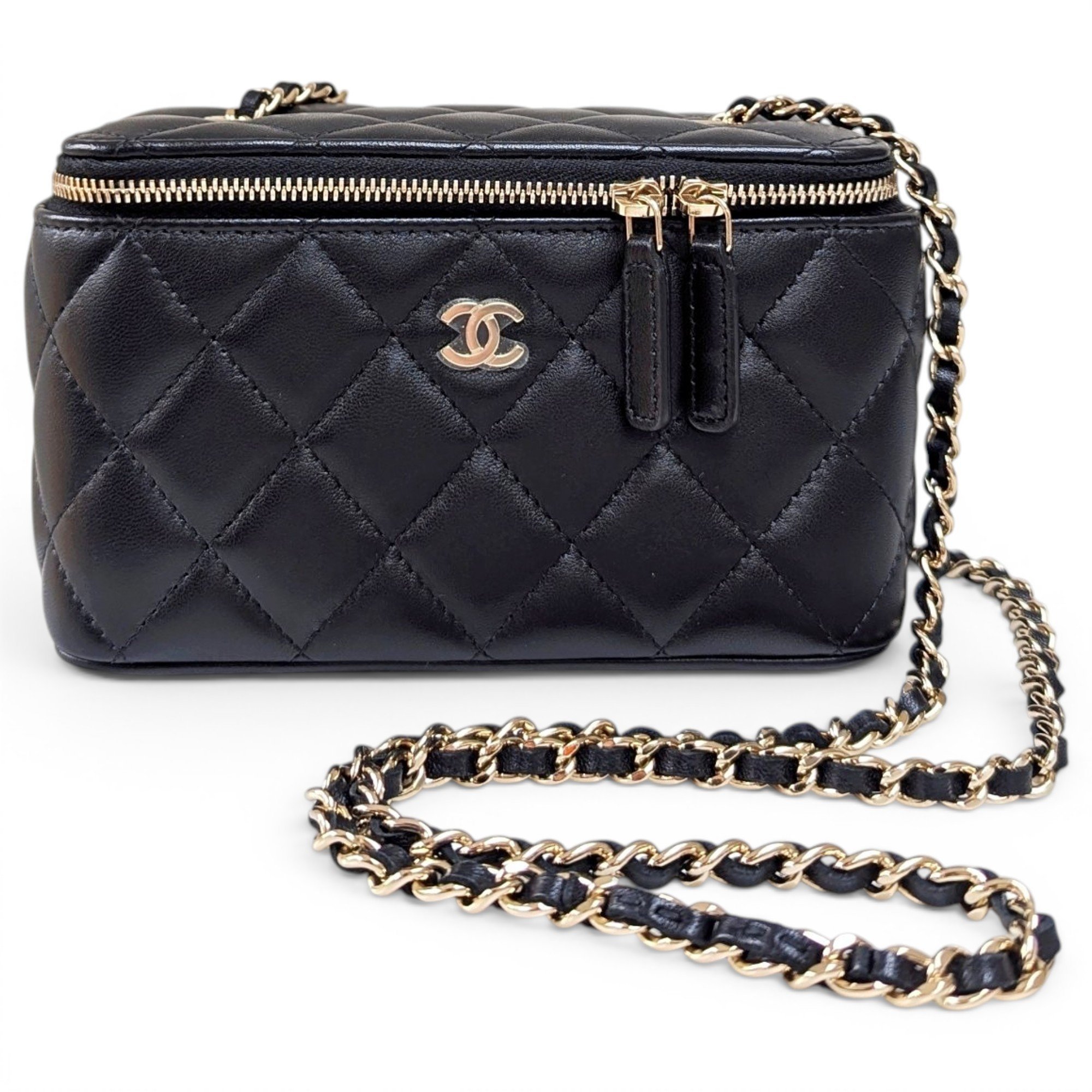 Vanity leather handbag