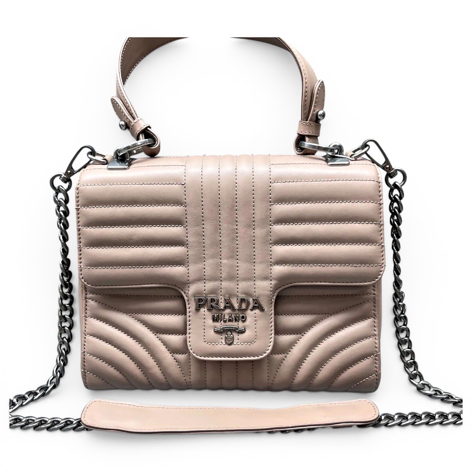 Diagramme leather handbag