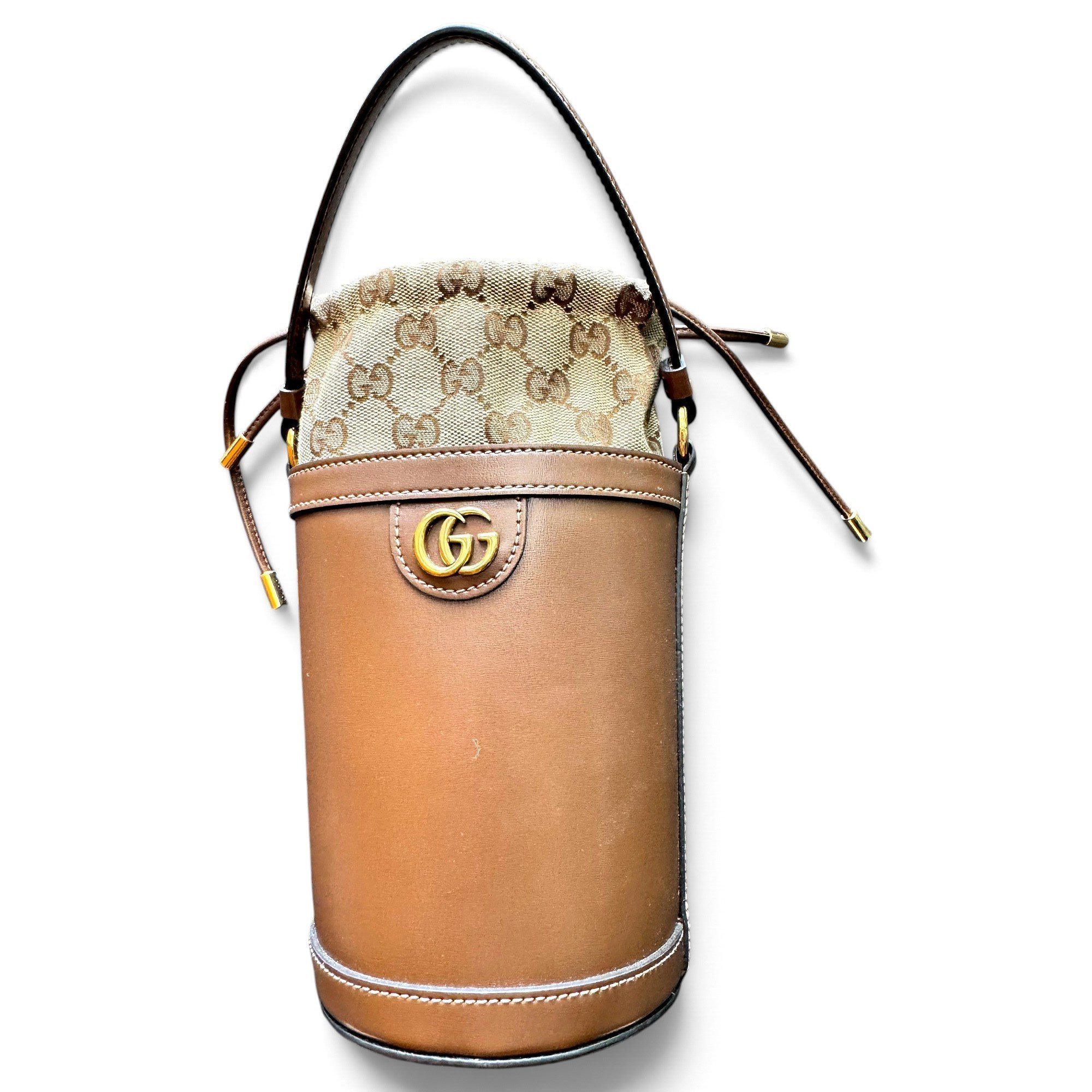 Ophidia Bucket leather mini bag