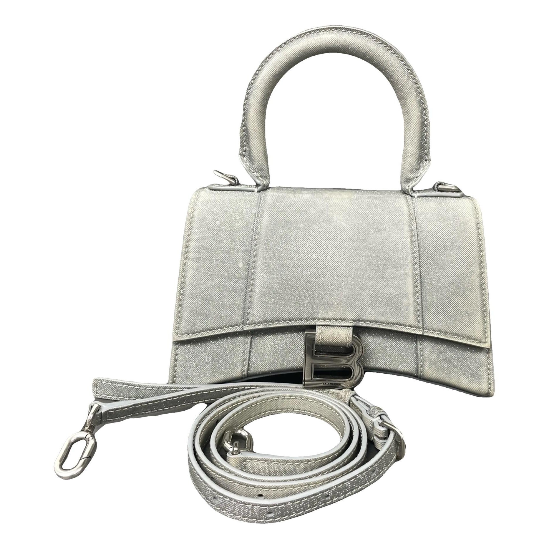 Hourglass leather crossbody bag