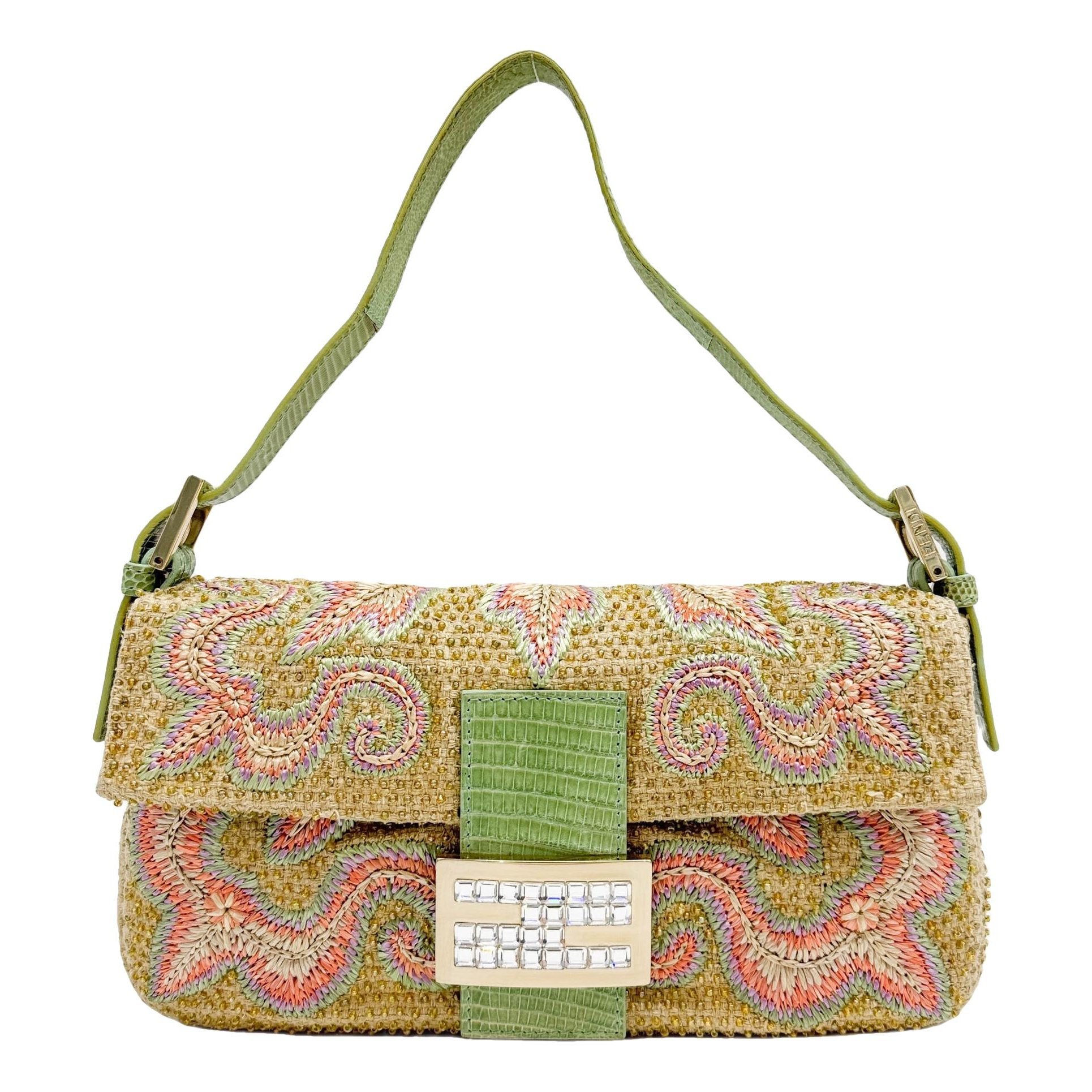 Baguette glitter handbag
