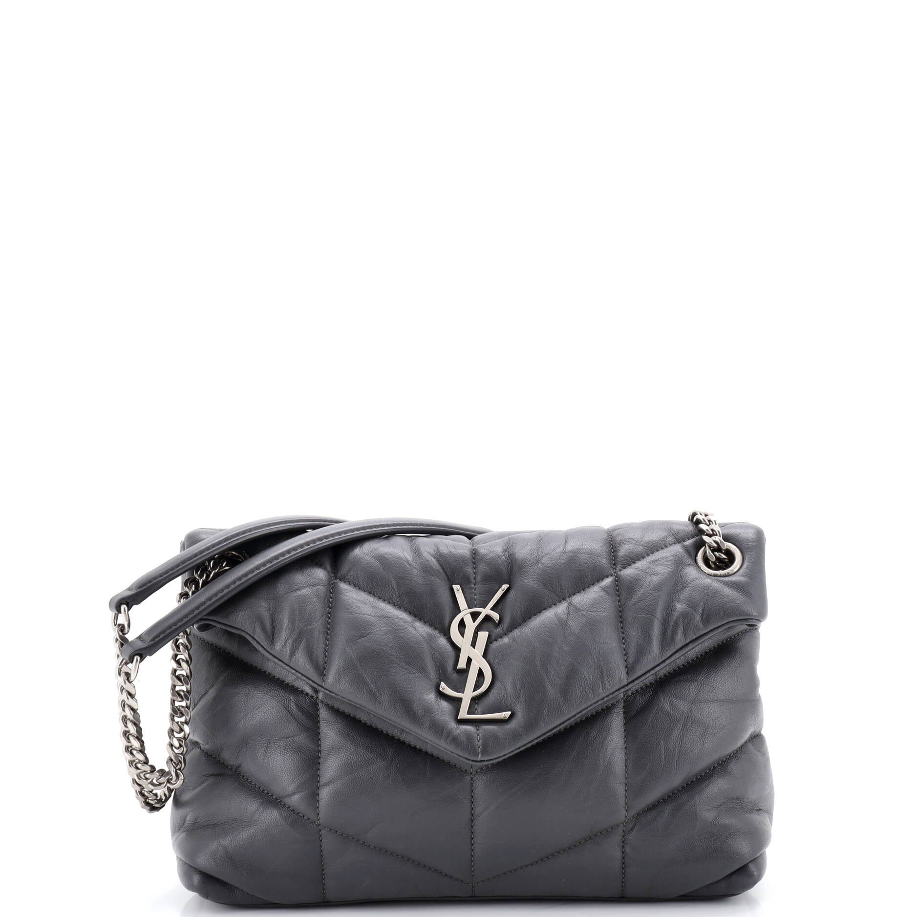 Saint Laurent Loulou Puffer Shoulder Bag Quilted Leather Small