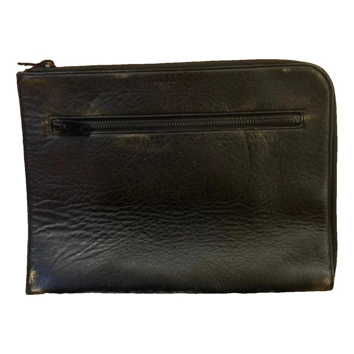 Leather clutch bag