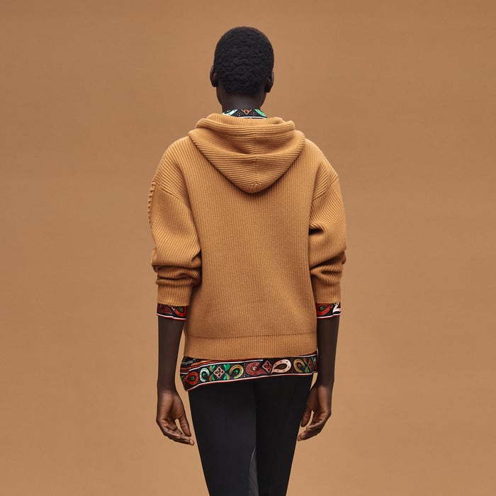 Marron Ocre Hooded Sweater