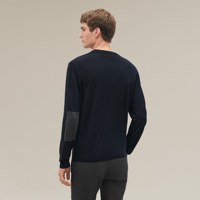 Marine "Maillon En Calque" Crewneck Sweater