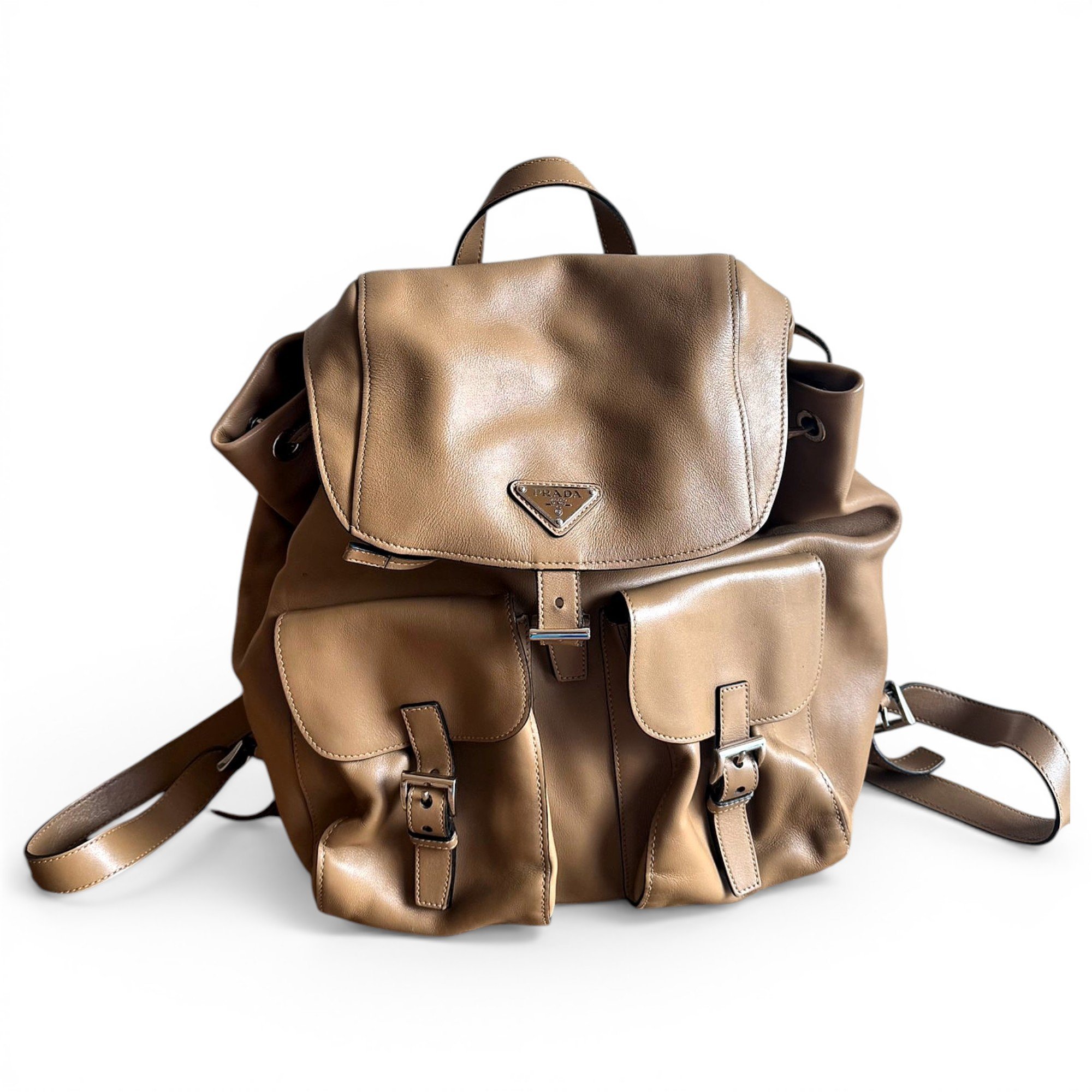 Leather backpack