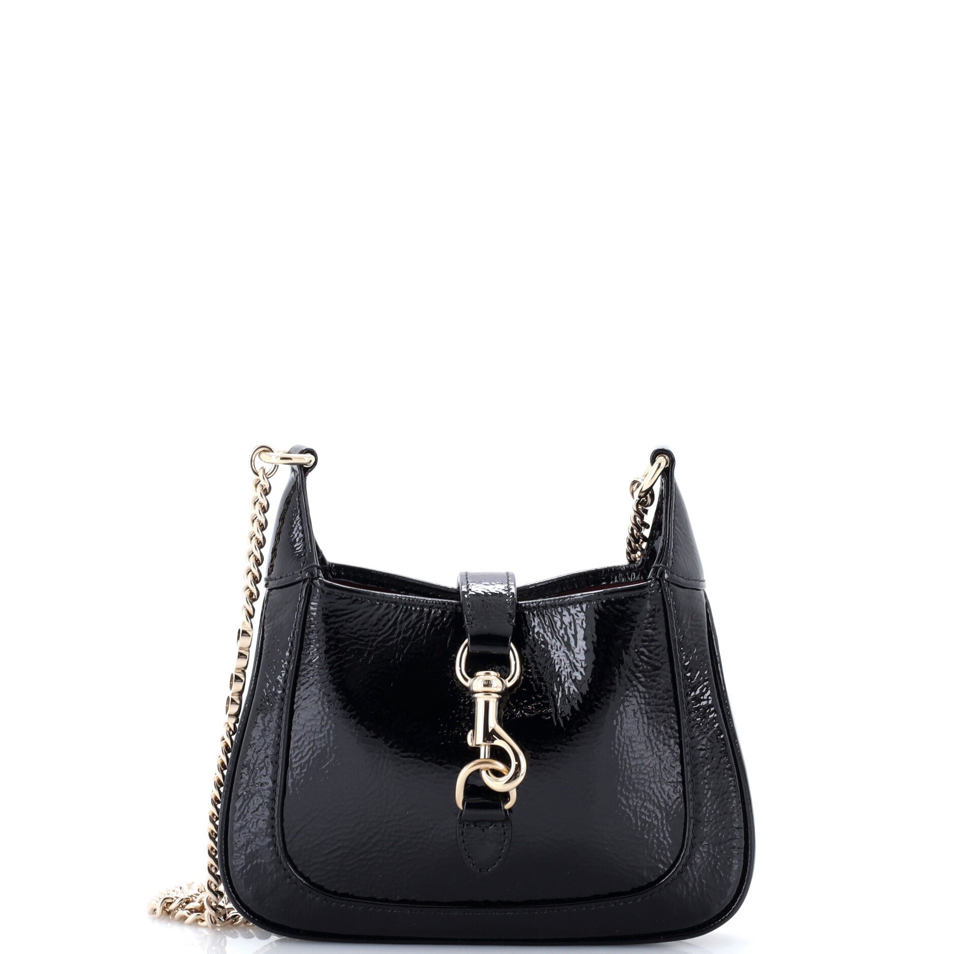 Jackie Notte Chain Hobo Patent Mini