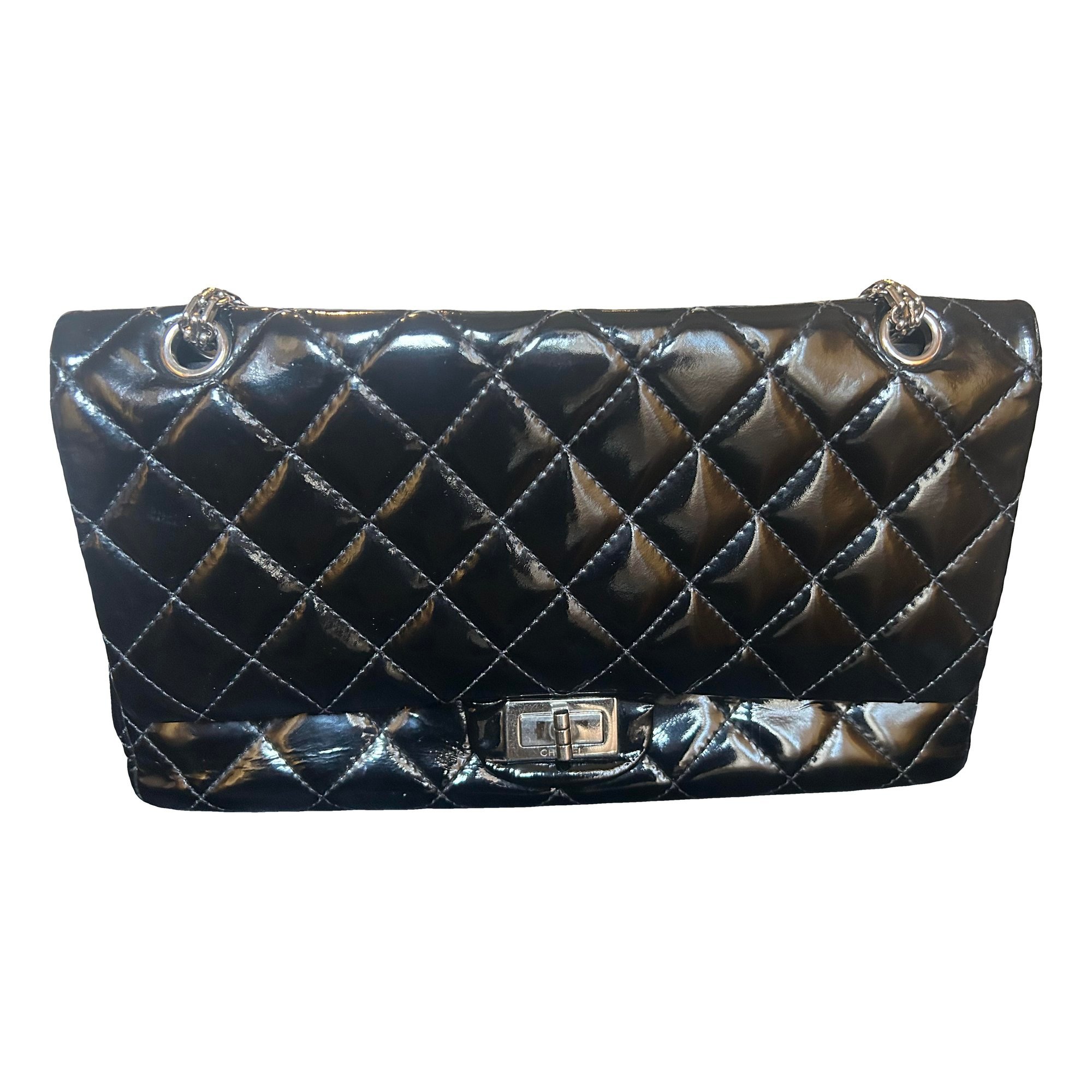 2.55 patent leather handbag