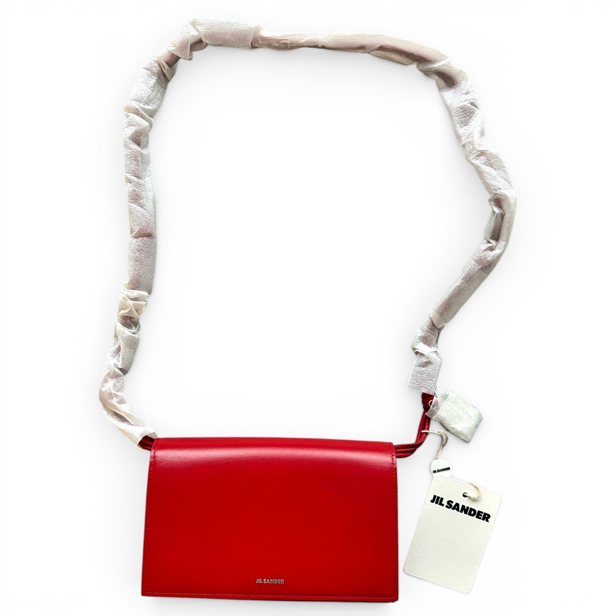 Jil Sander Tangle leather crossbody bag