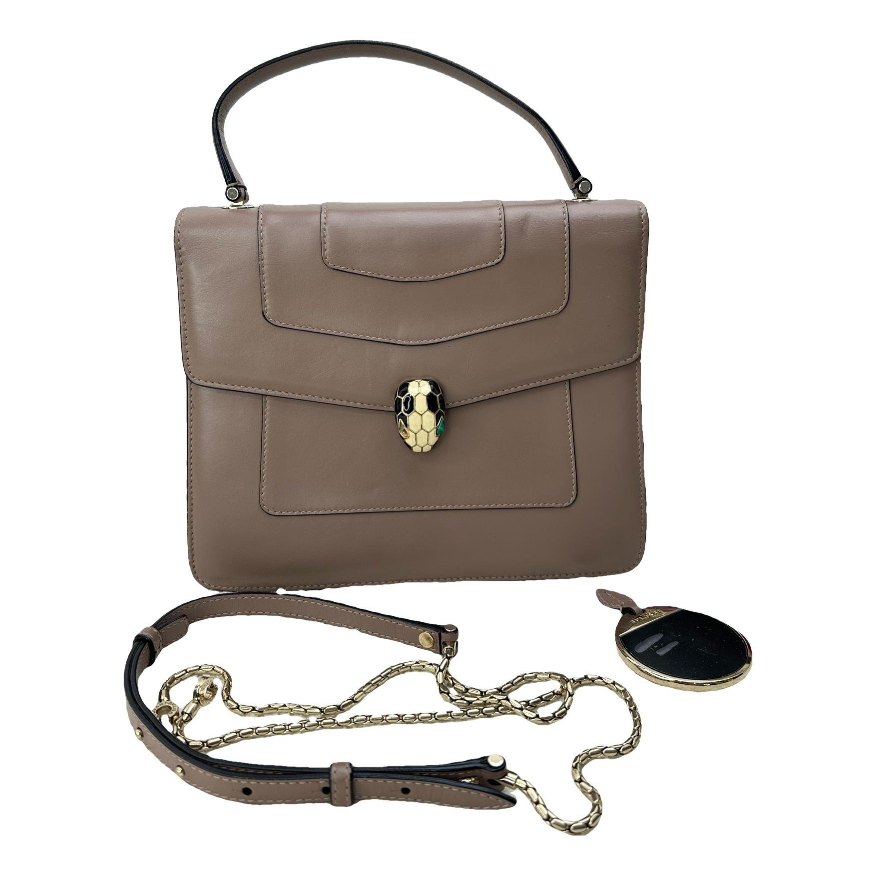 Serpenti leather handbag