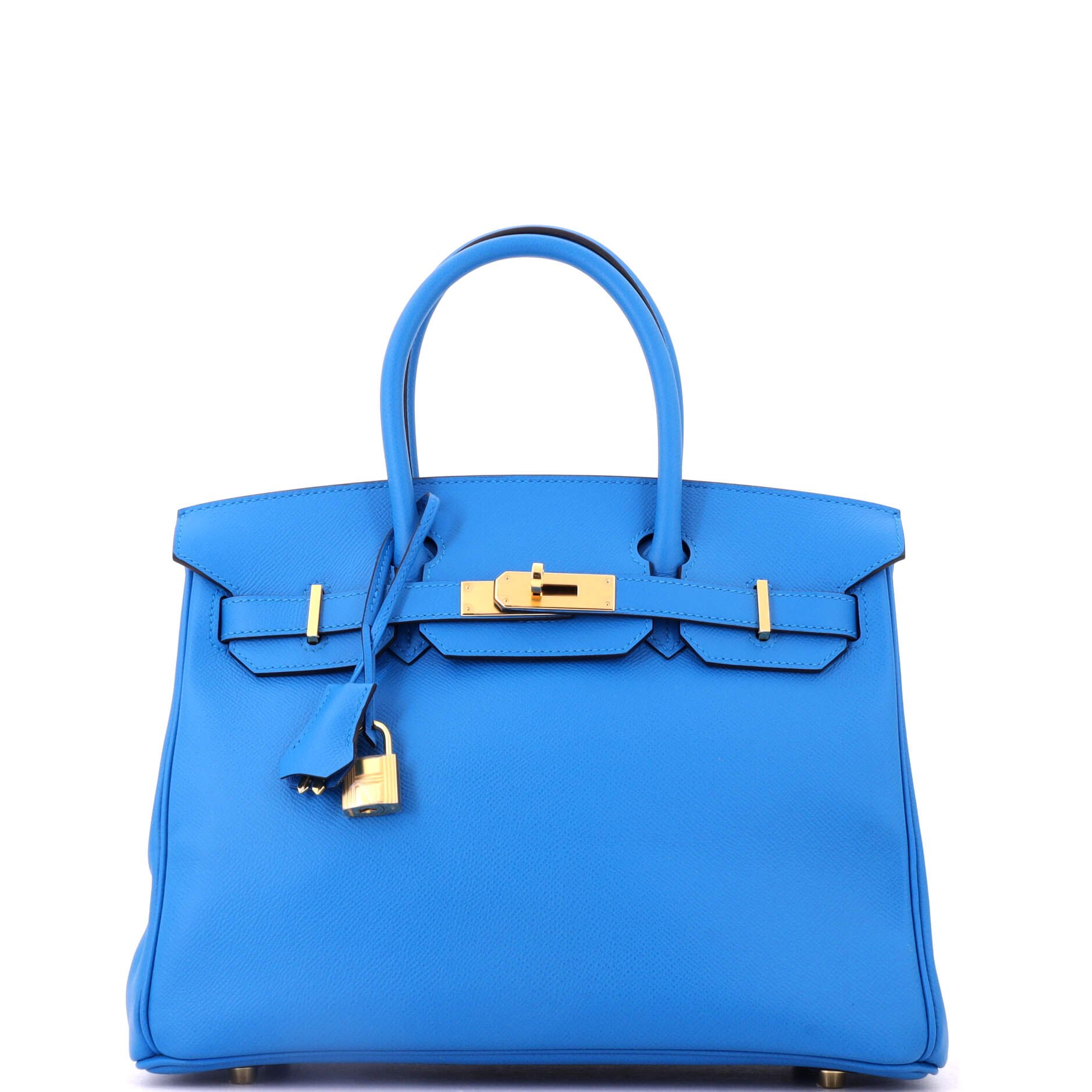 Birkin Handbag Bleu Zanzibar Epsom with Gold Hardware 30
