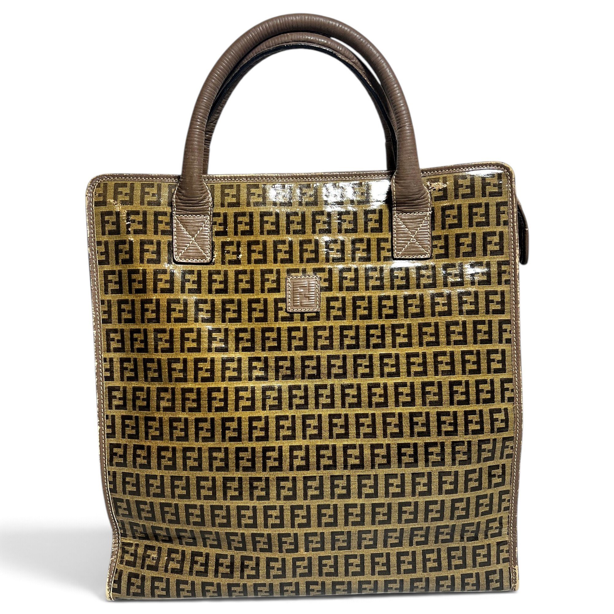 Patent leather tote