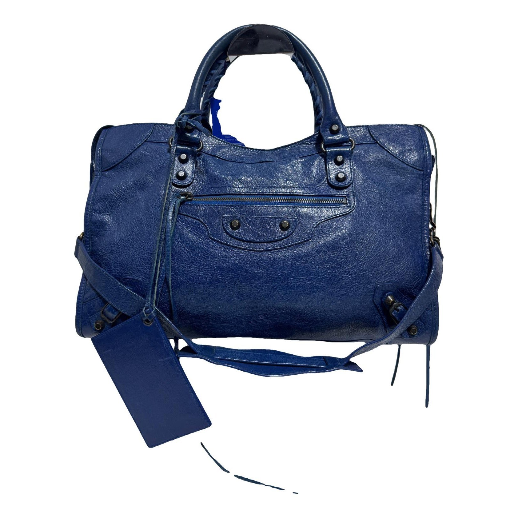 City leather handbag
