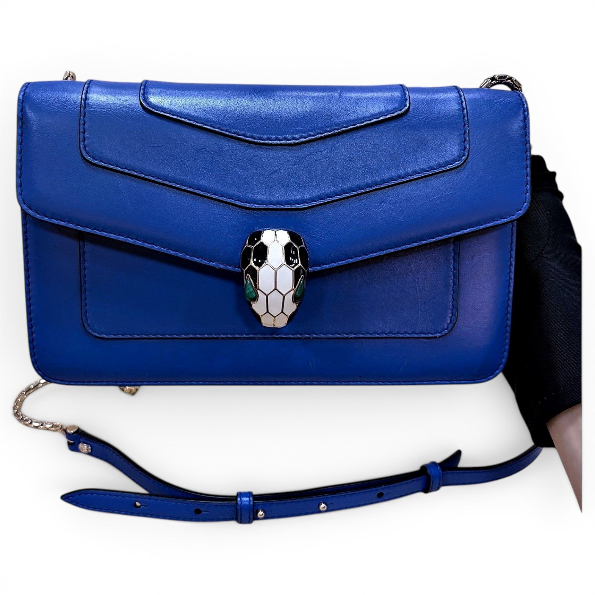 Serpenti leather handbag