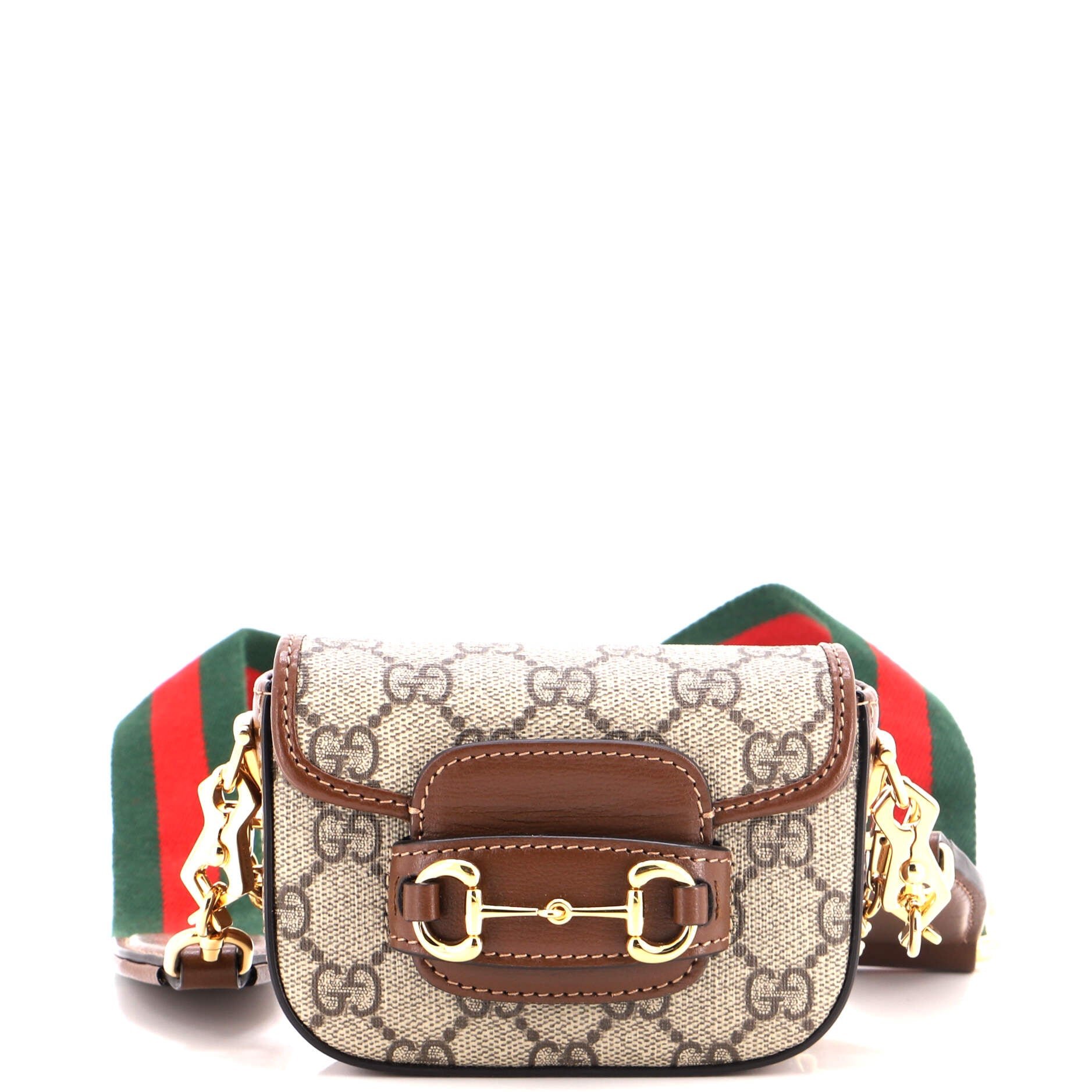 Horsebit 1955 Flap Wallet with Strap GG Coated Canvas