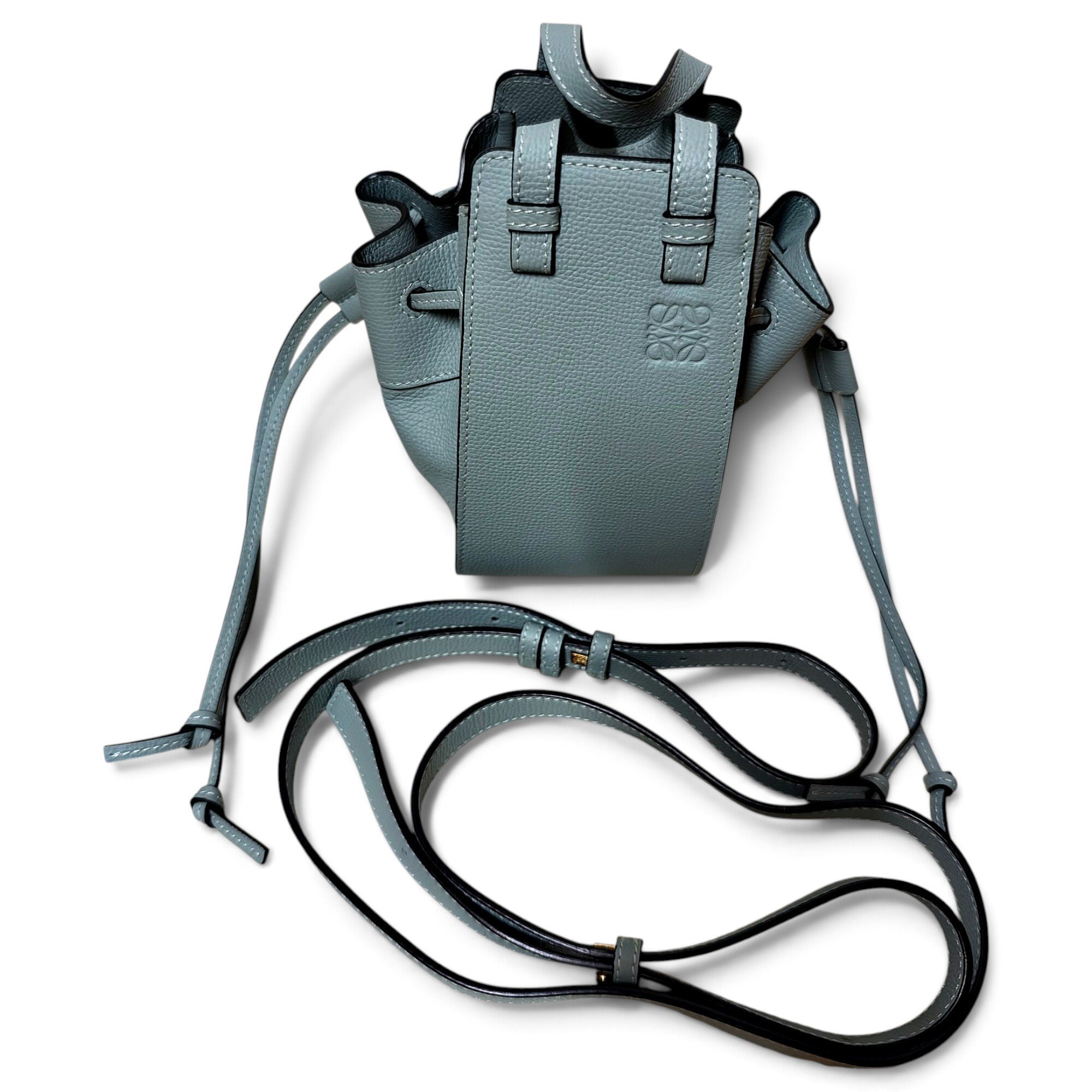 Hammock leather crossbody bag