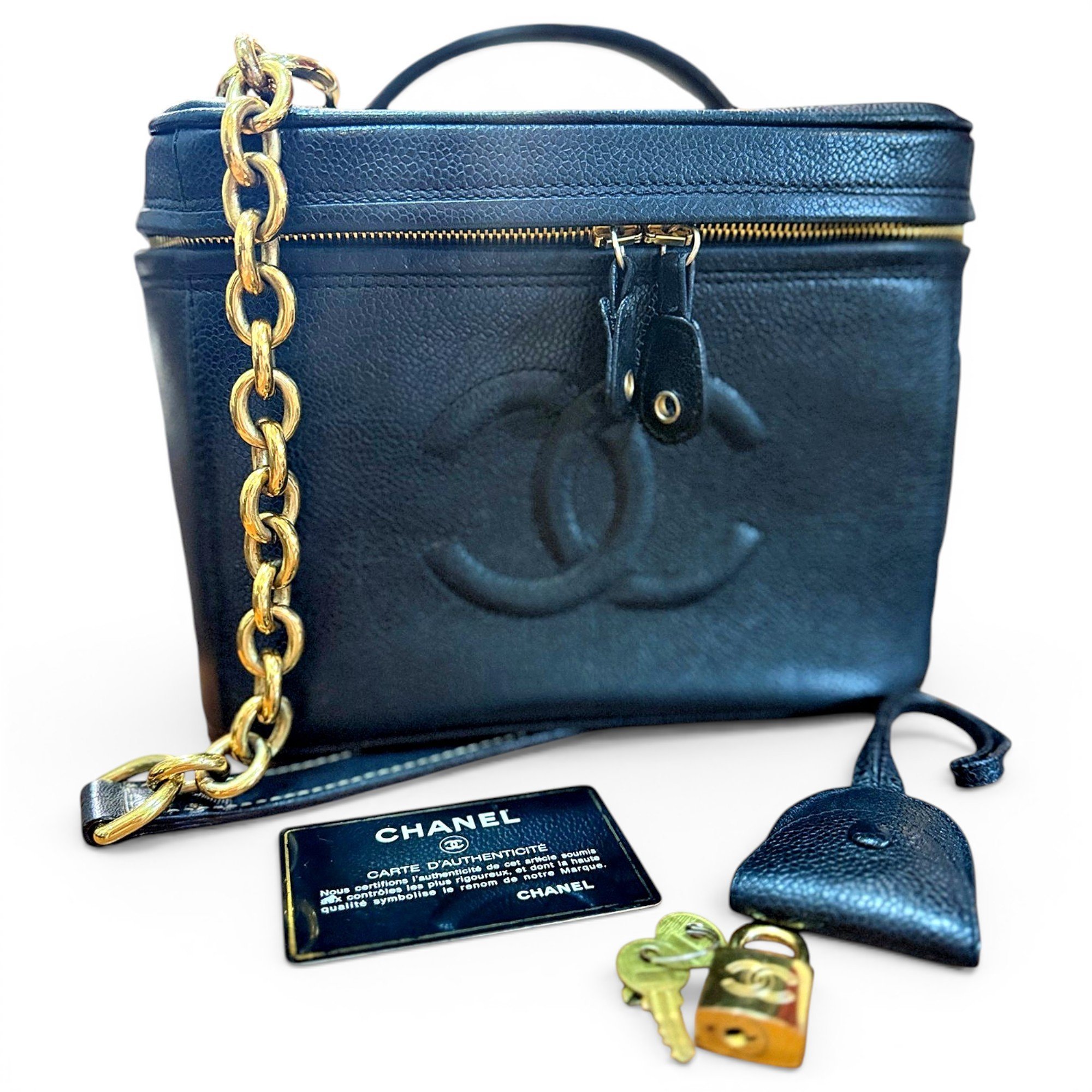 Vanity leather handbag