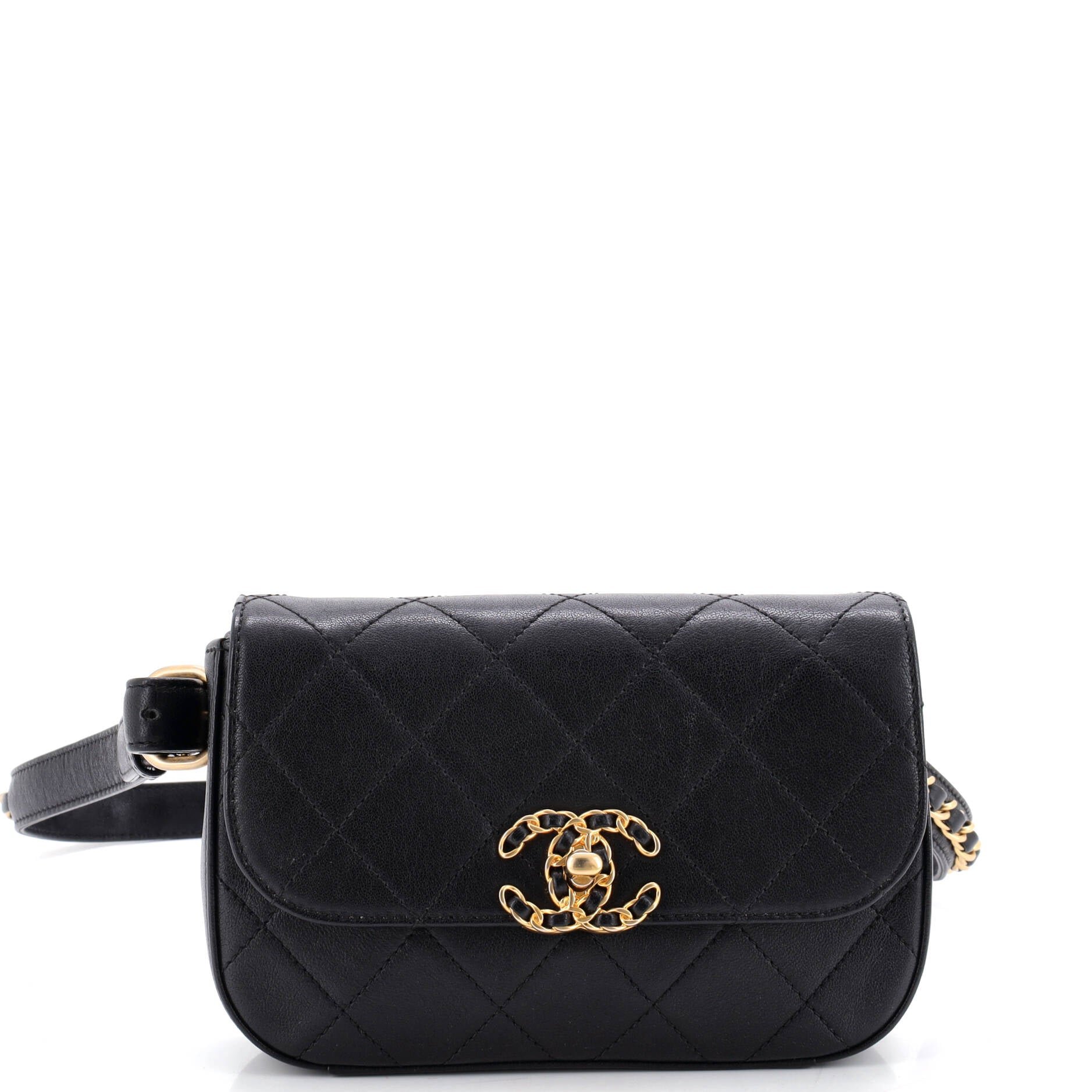Chain Infinity Waist Bag Quilted Lambskin