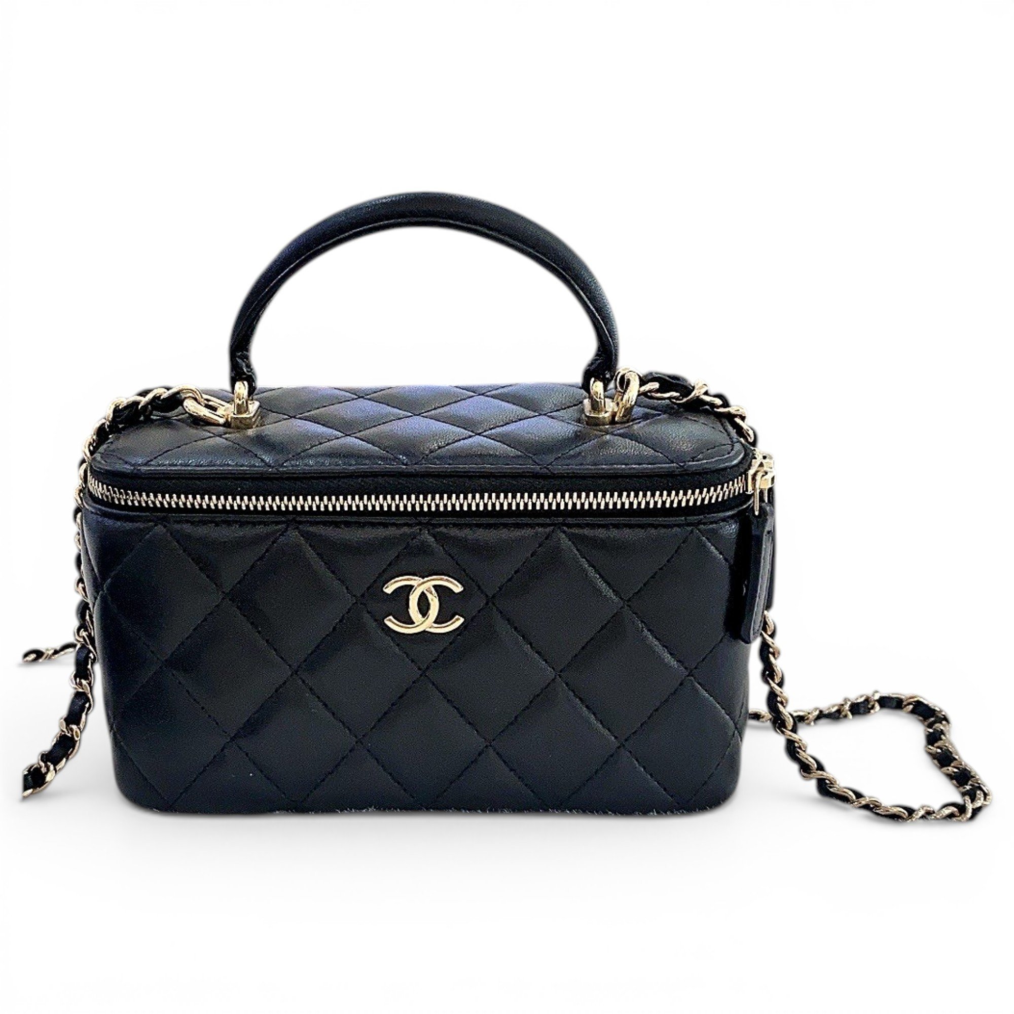 Trendy CC Vanity leather handbag