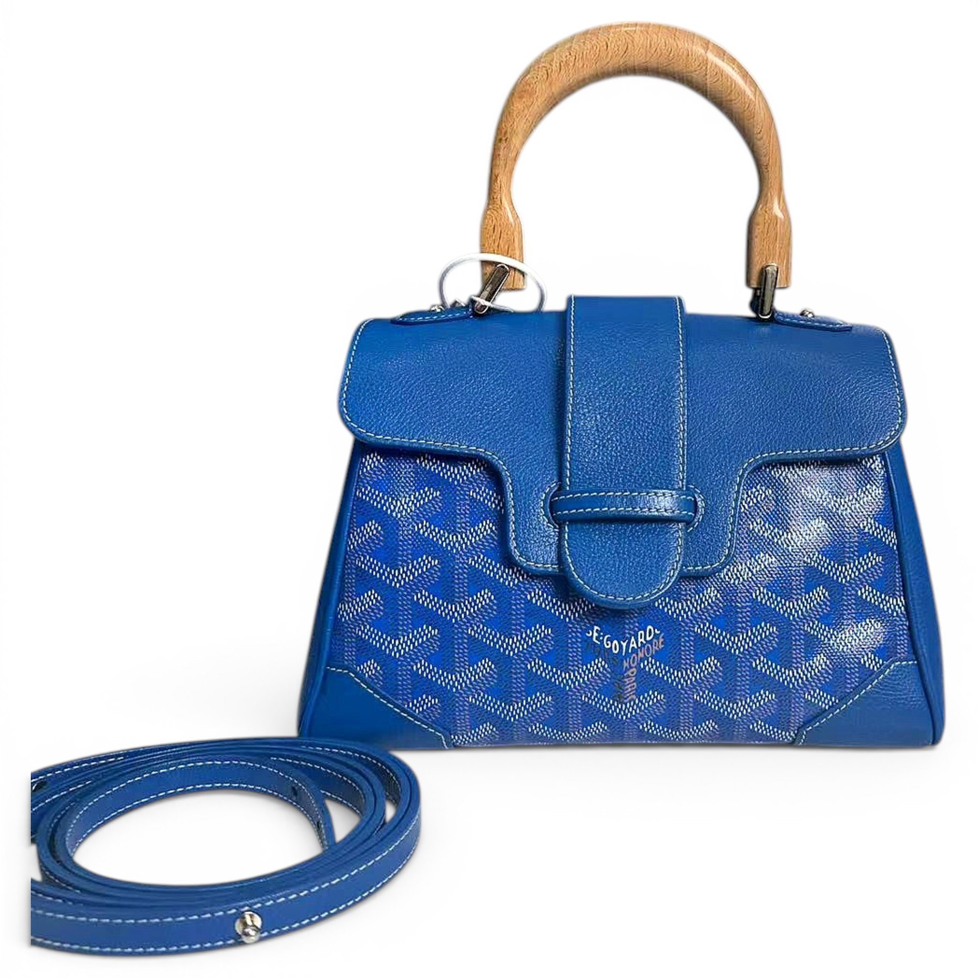 Goyard Saïgon leather handbag