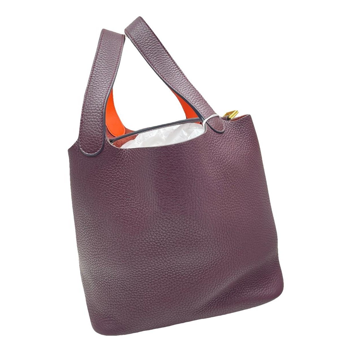 Picotin leather tote