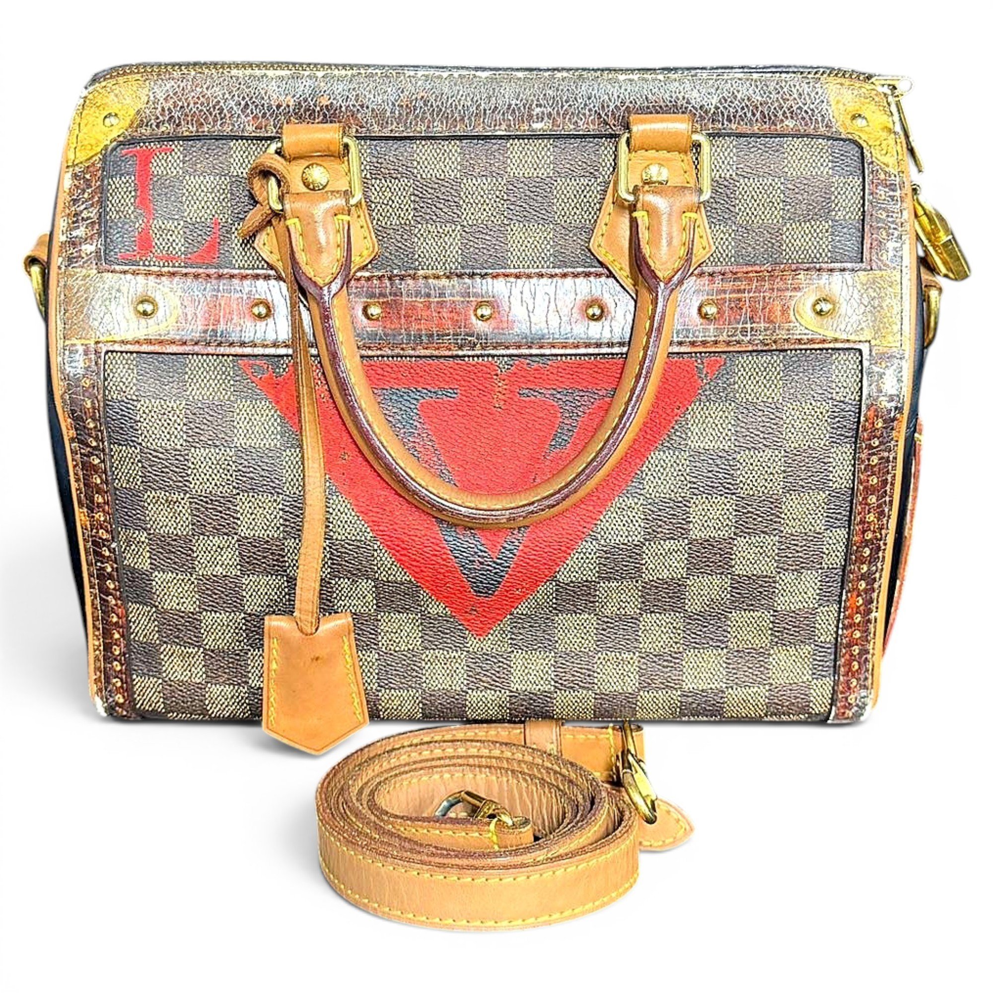 Speedy time trunk leather handbag
