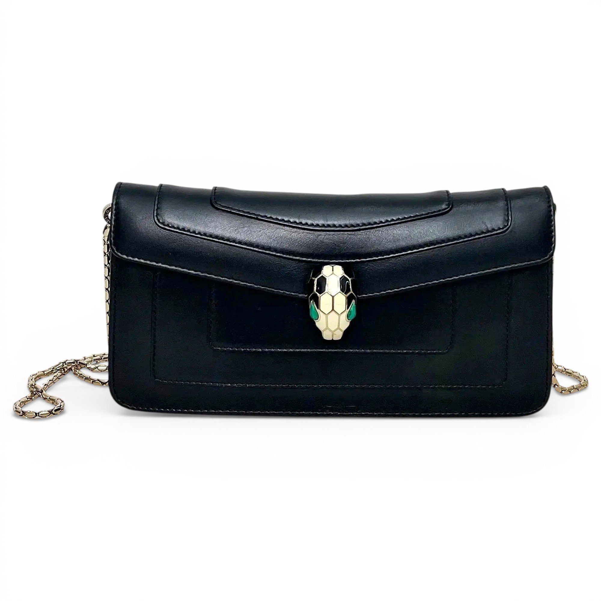 Serpenti leather handbag