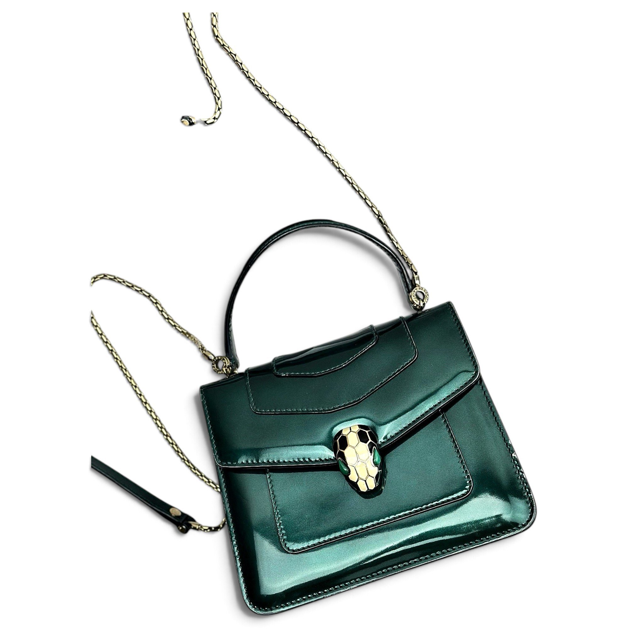 Serpenti leather handbag