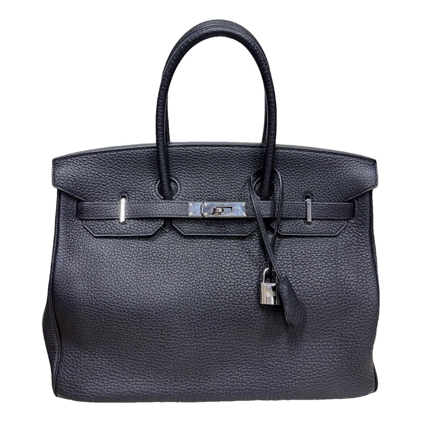 Hermes Birkin 35 Handbag Graphite Togo Leather