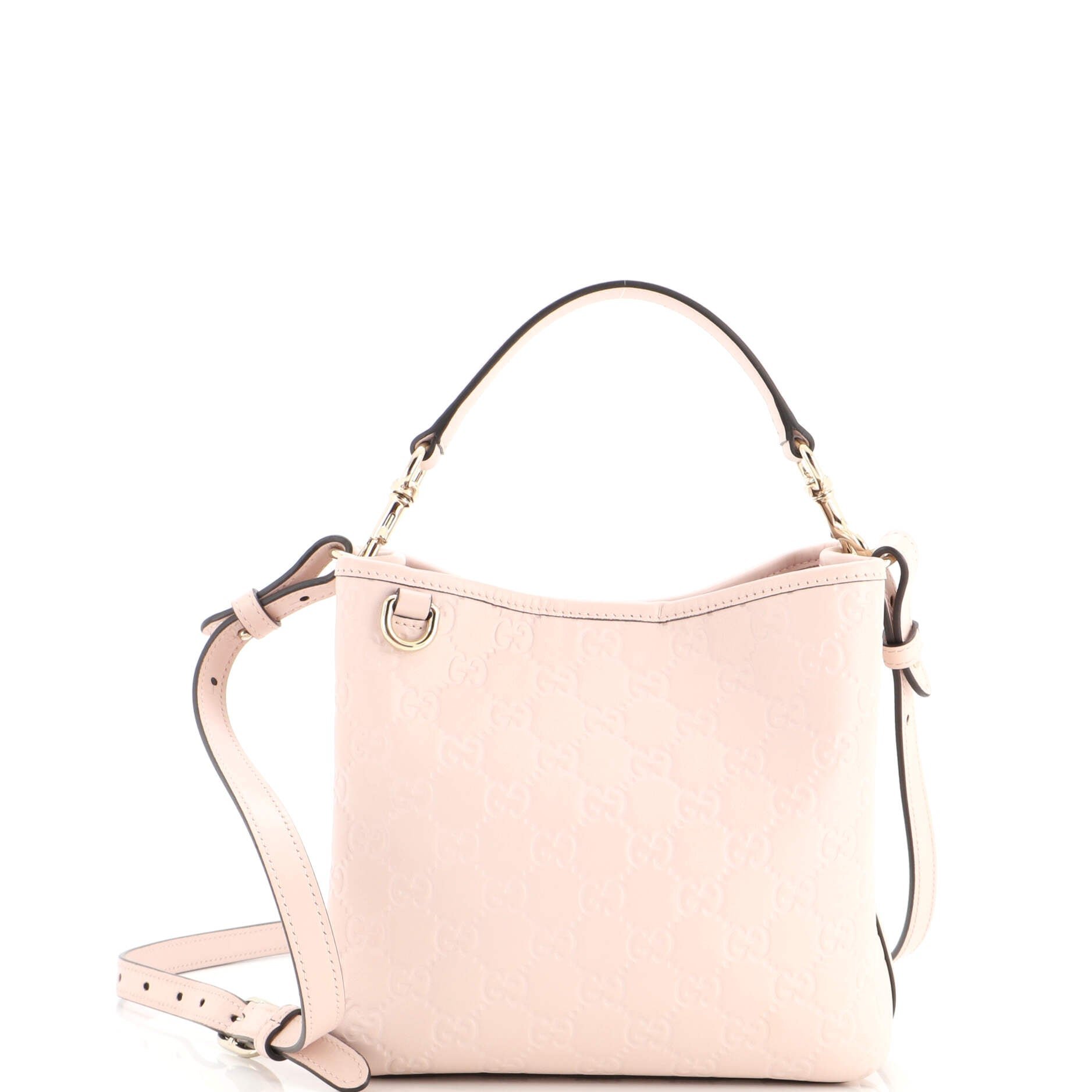 GG Emblem Bucket Bag GG Embossed Leather Small