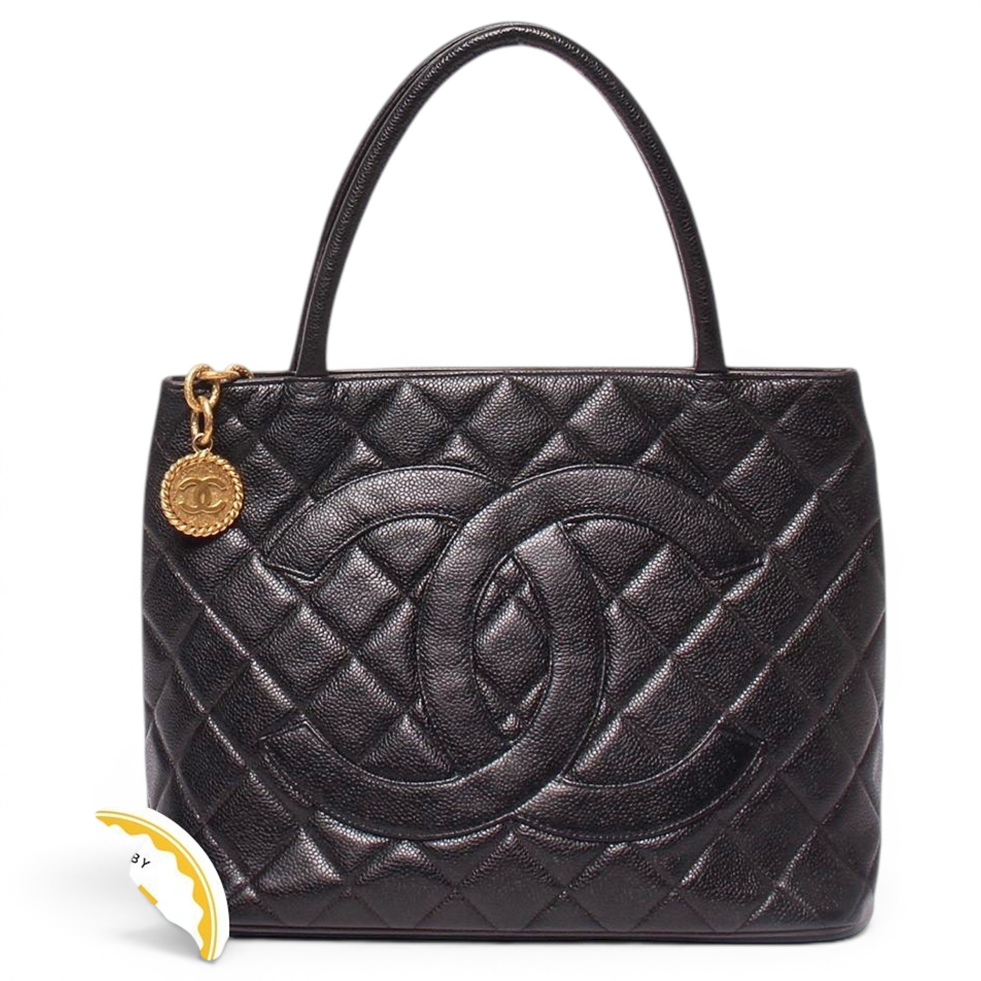 Médaillon leather tote