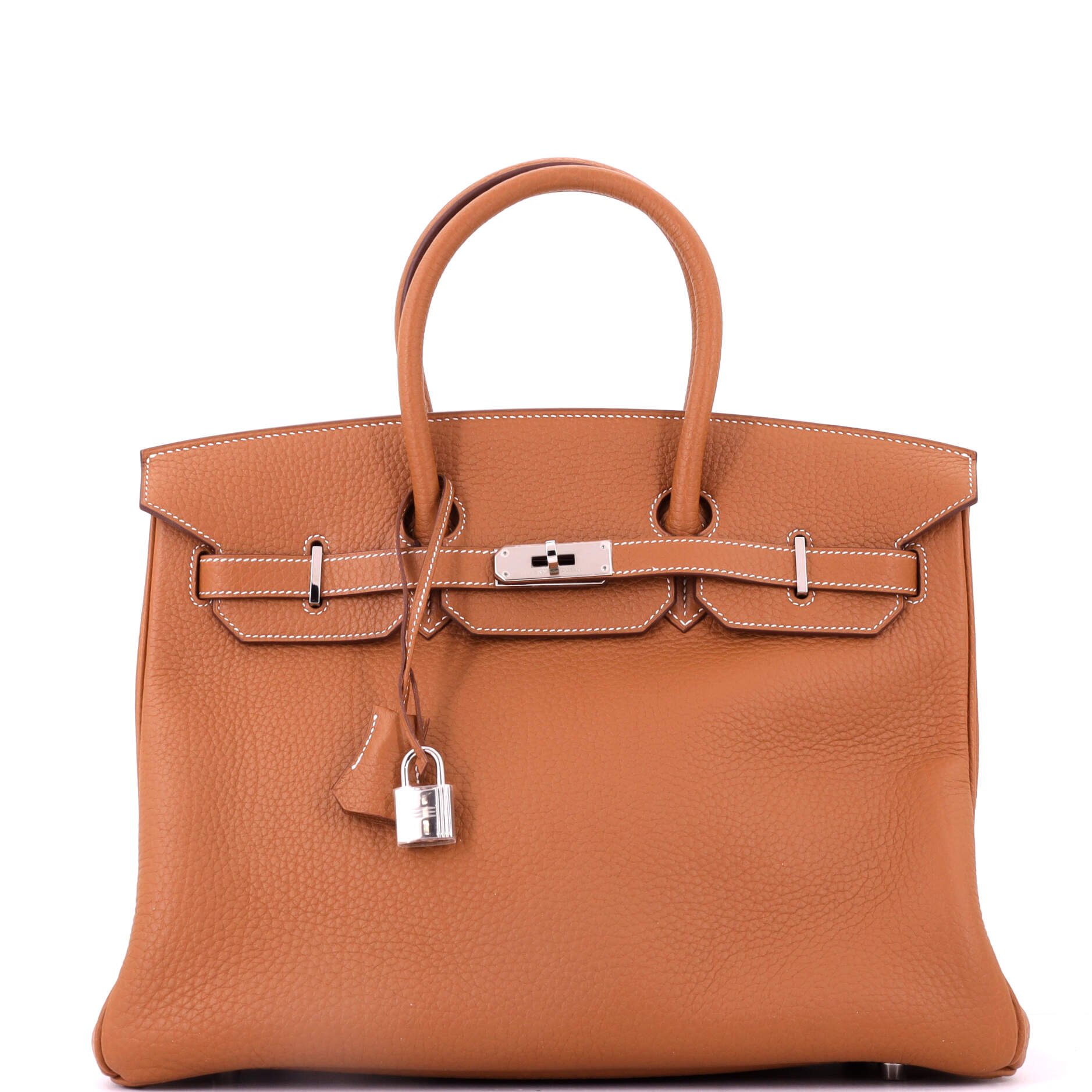 Birkin Handbag Gold Fjord with Palladium Hardware 35
