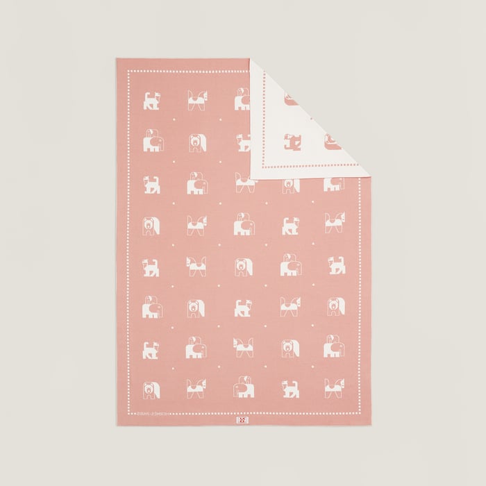 Rose Quartz Animaux Blocks Blanket