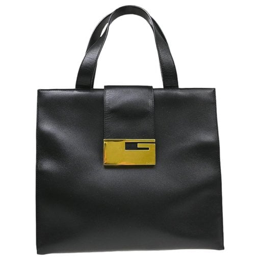 Square G leather handbag
