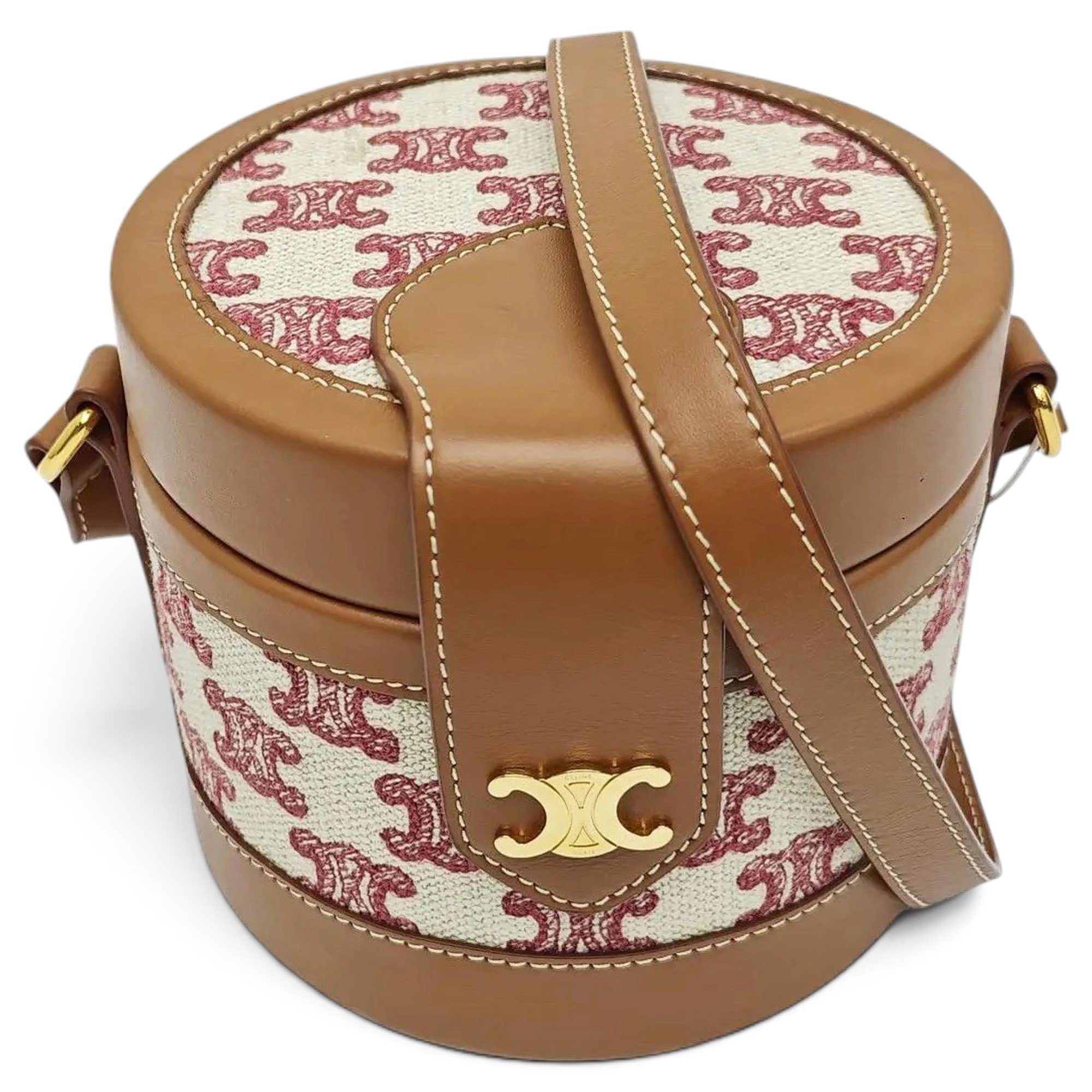 Tambour leather handbag