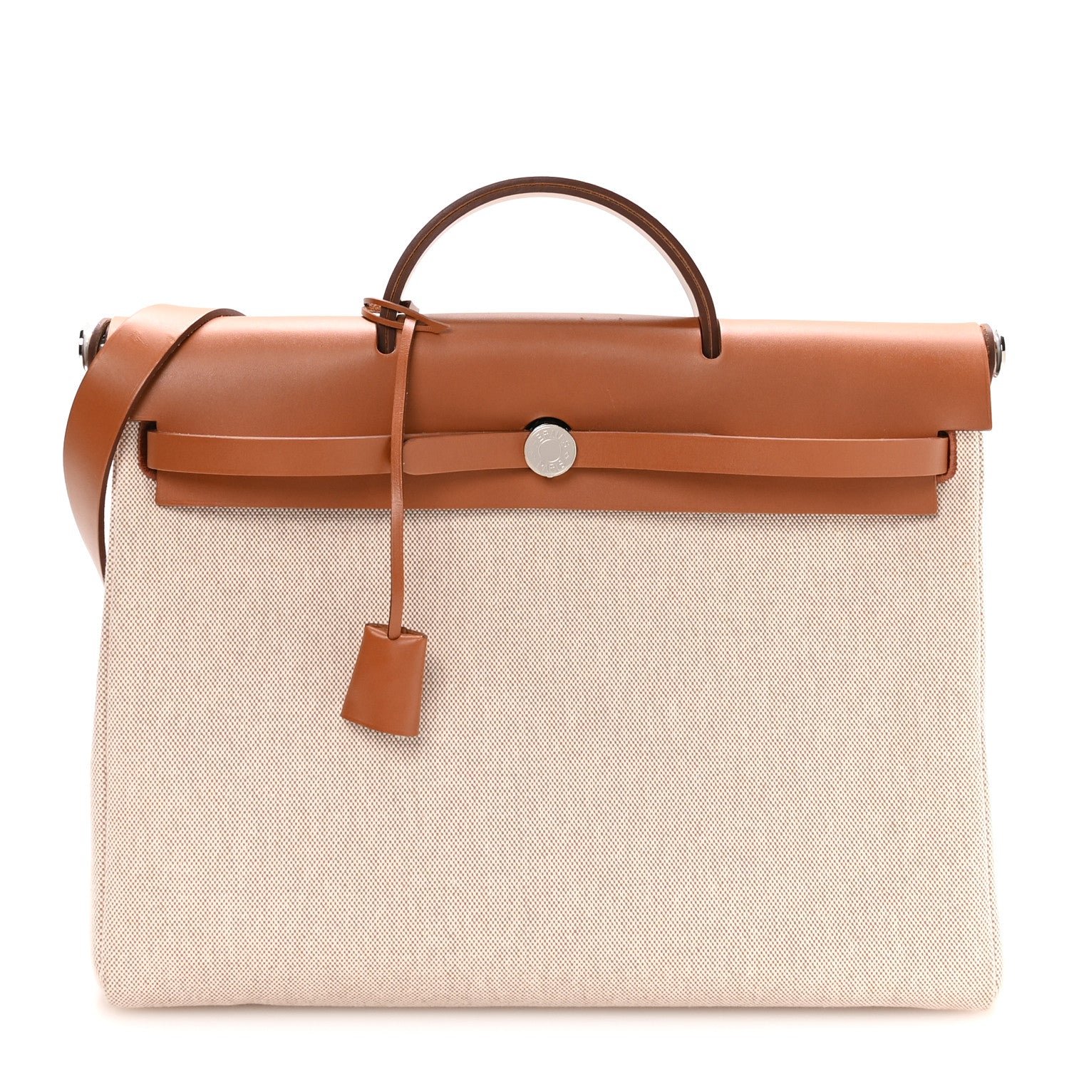Hermes Vache Hunter Criss Viking Herbag Messenger 39 Ecru Beige Fauve