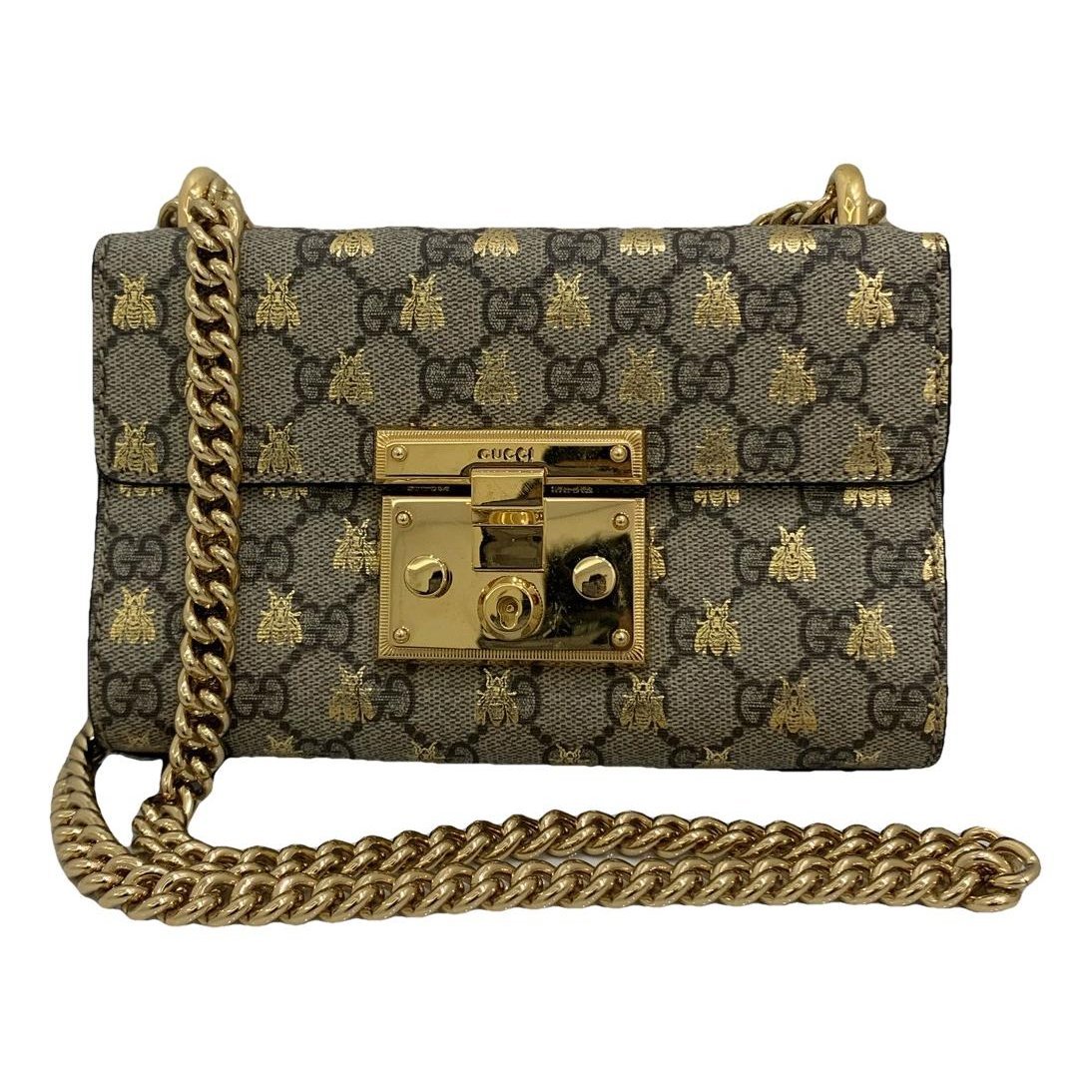 Padlock leather handbag